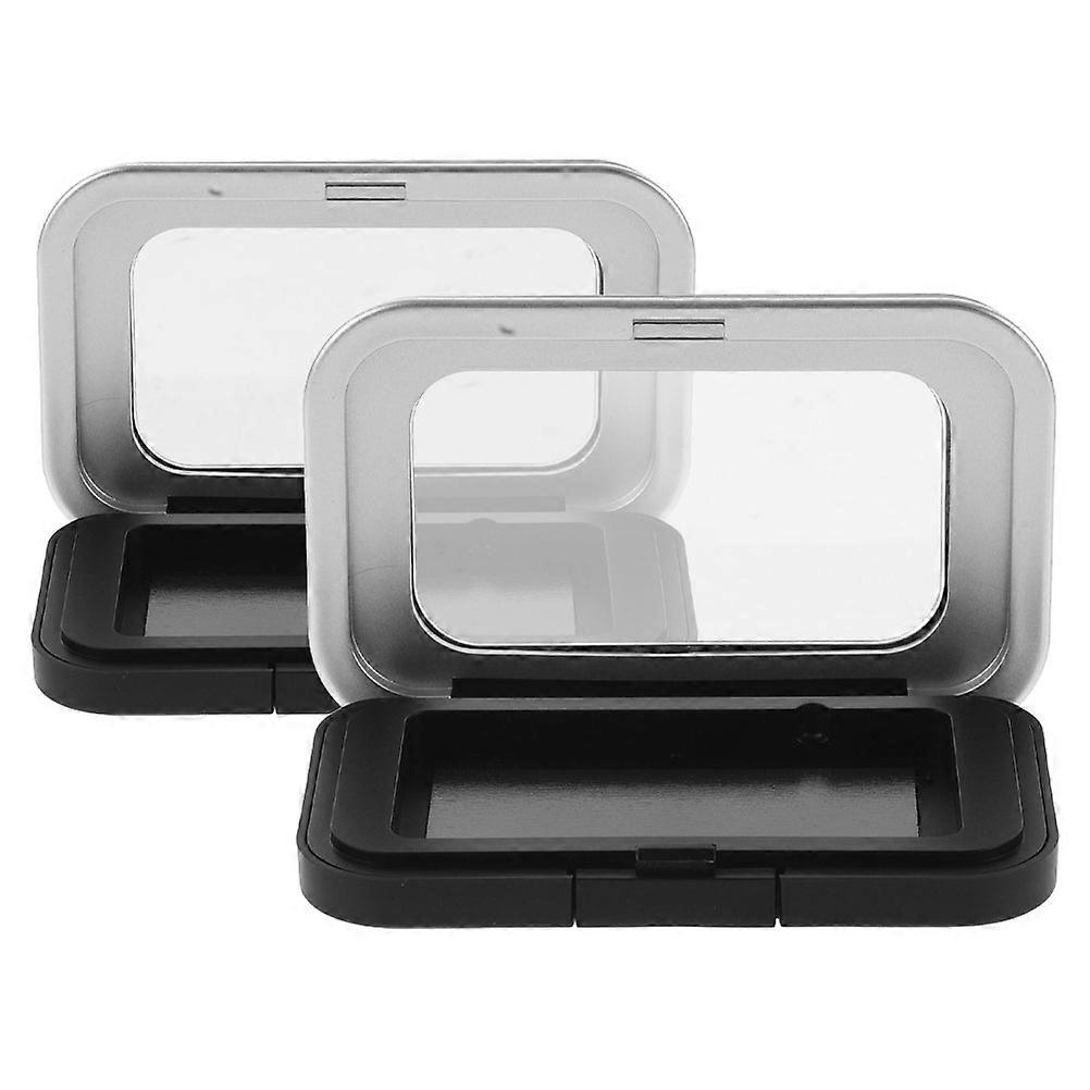 Here's a refined and professional product description based on the title you provided:
**2PCS Portable Magnetic Makeup Palette with Mirror – DIY