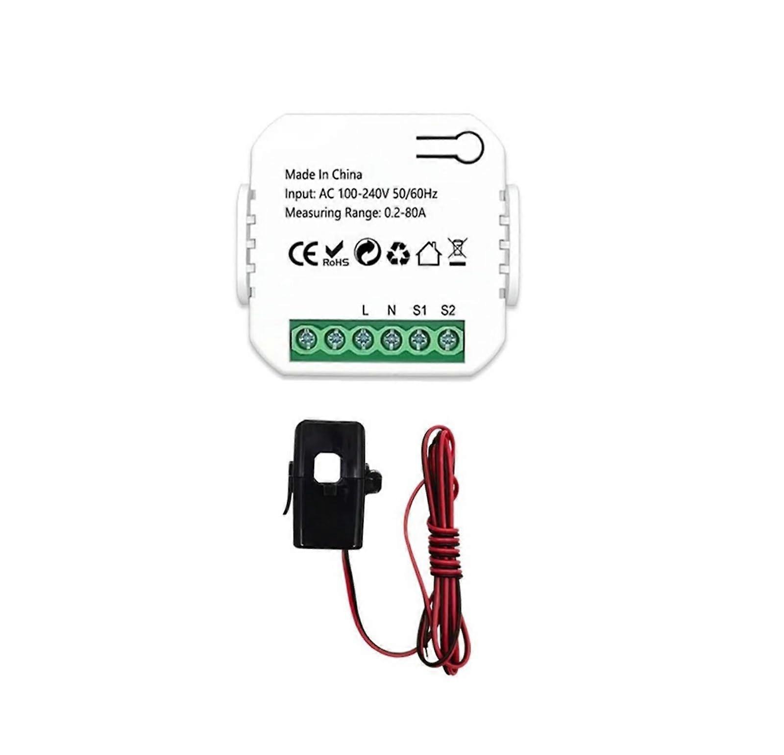 Digital Energy Monitor 80A with Current Transformer Sensor Power Monitor 110V 240V 50/60Hz