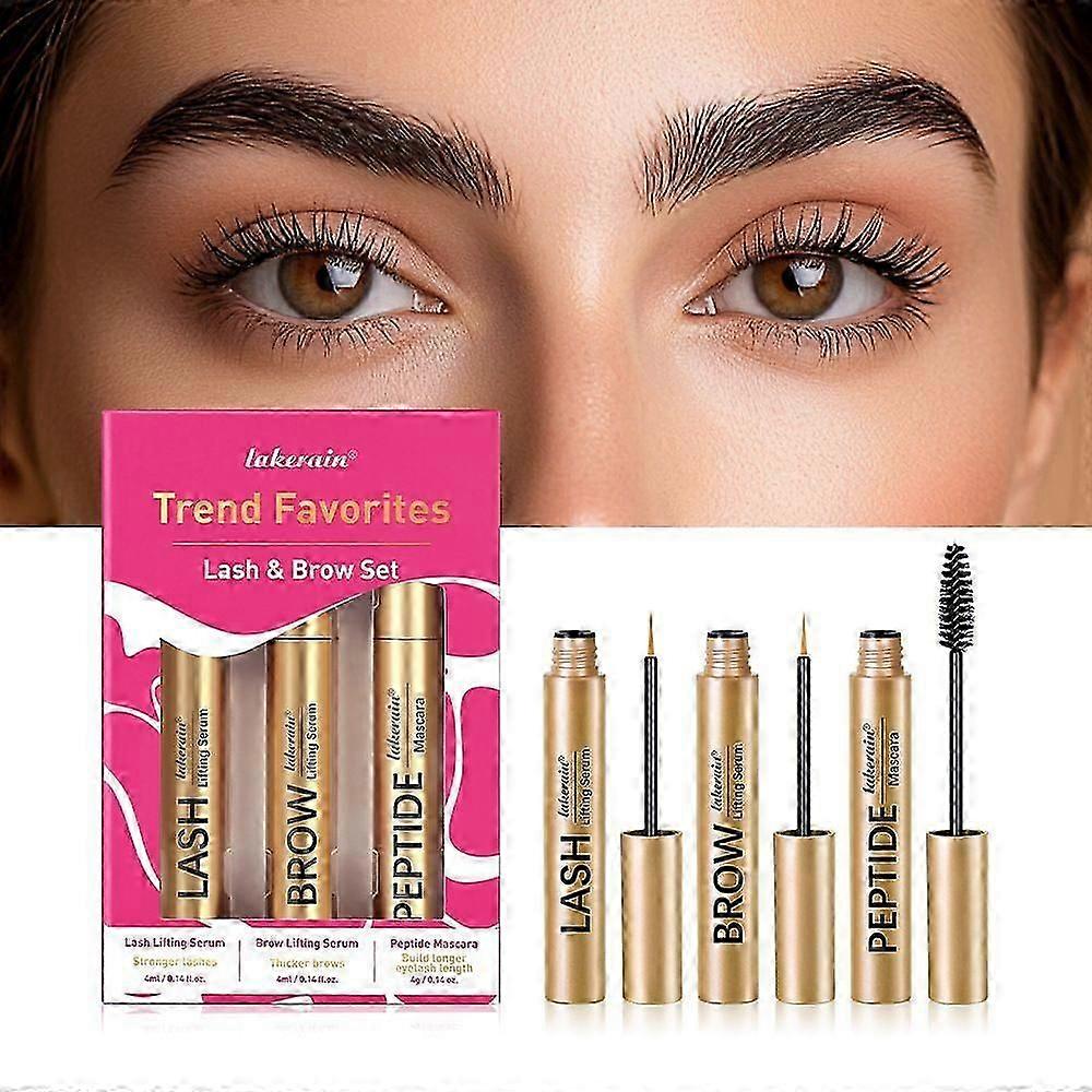 Mini Kit de Croissance des Sourcils & Cils - Sérum Nourrissant pour des sourcils plus fournis et des cils plus longs | Kit de soins oculaires portable pour un usage quotidien | Formule douce pour Sensitiv