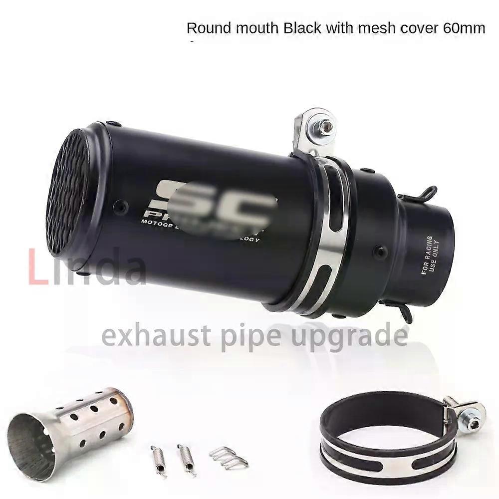 GP Project Exhaust Pipe 51mm/60mm Db Killer Motorcycle Exhaust Pipe With Muffler For Kawasaki Z900 Z800 Er6n Sv650 R1 R3 MT03