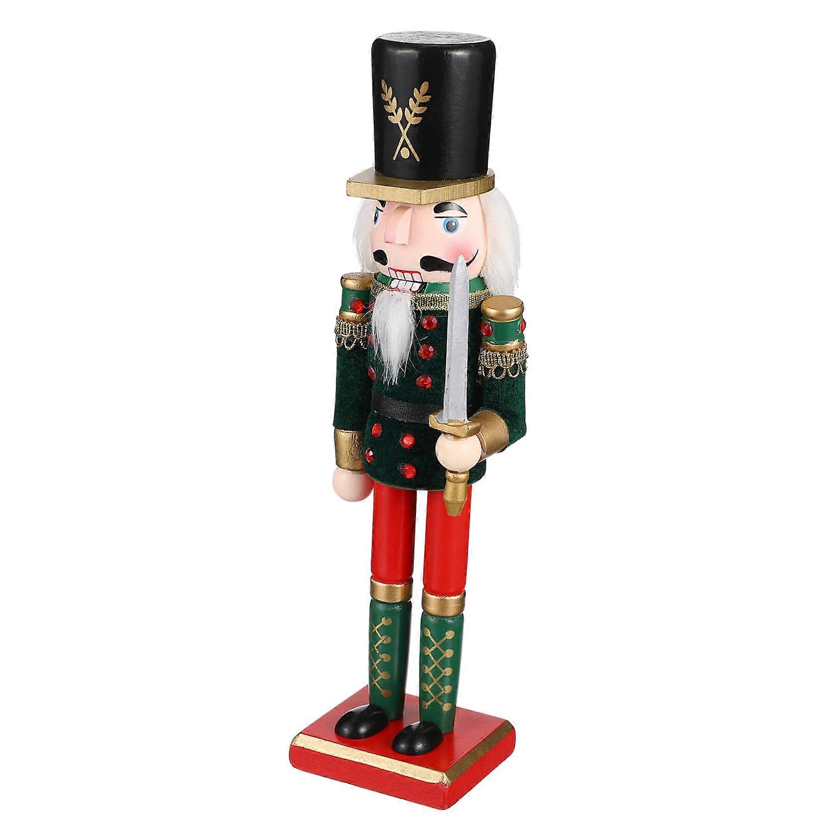 Satz Desktop Decoration Nutcracker Ornament Durable Material Creative Desk Décor Filigree Design 30cm