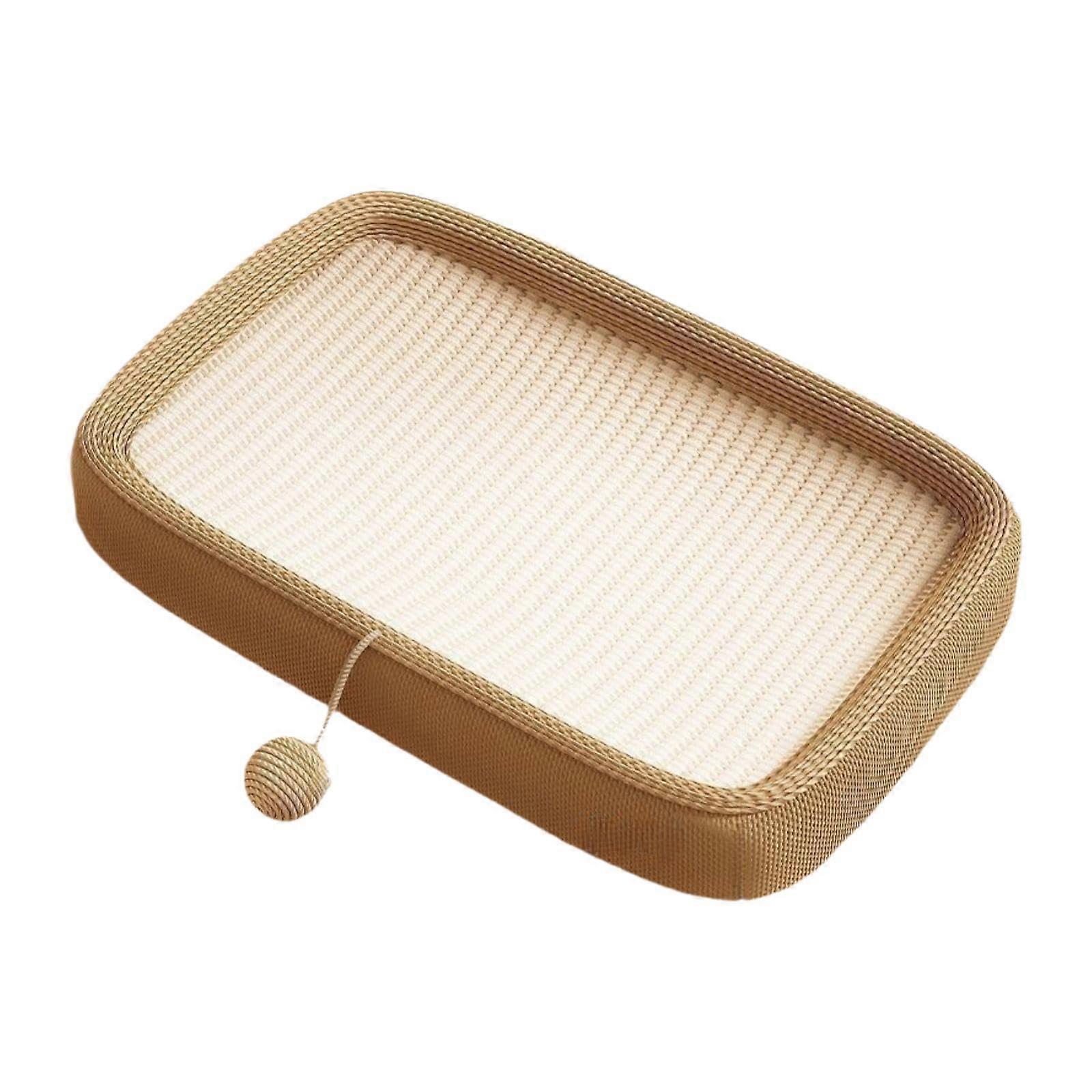 Cat Scratching Board Lounge Bed Cat Scratching Mat with Interactive Play Ball Sisal Scratching Toy