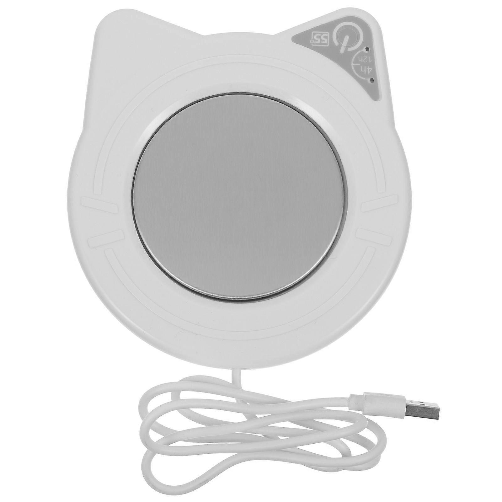 1 Set Mug Warmer USB Charging Coaster Constant Temperature 55 Cup Warmer (White)