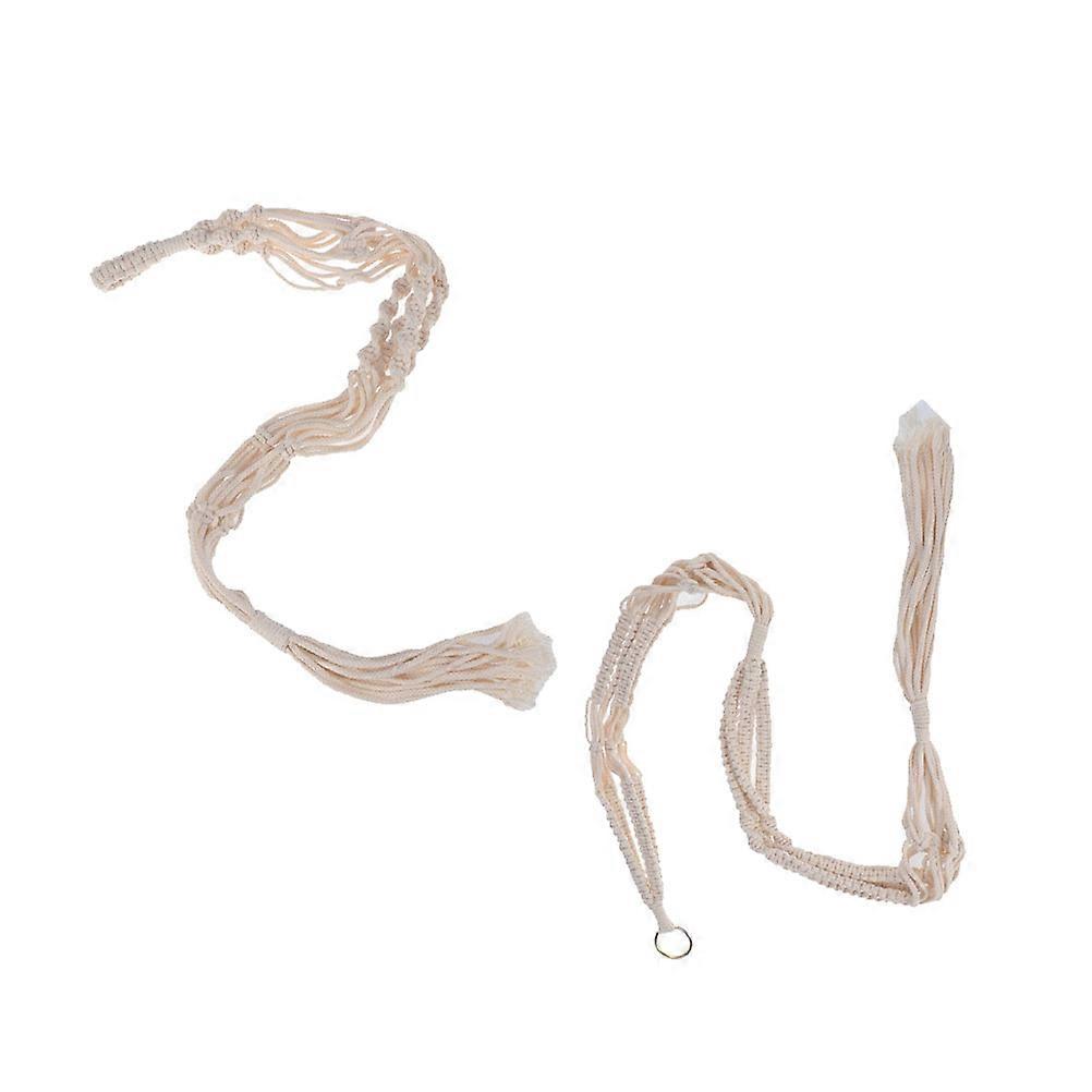 String Pendant Mesh Pouch Handmade Knitting Design for Store Use Cotton Material 105x15x15cm 2Set