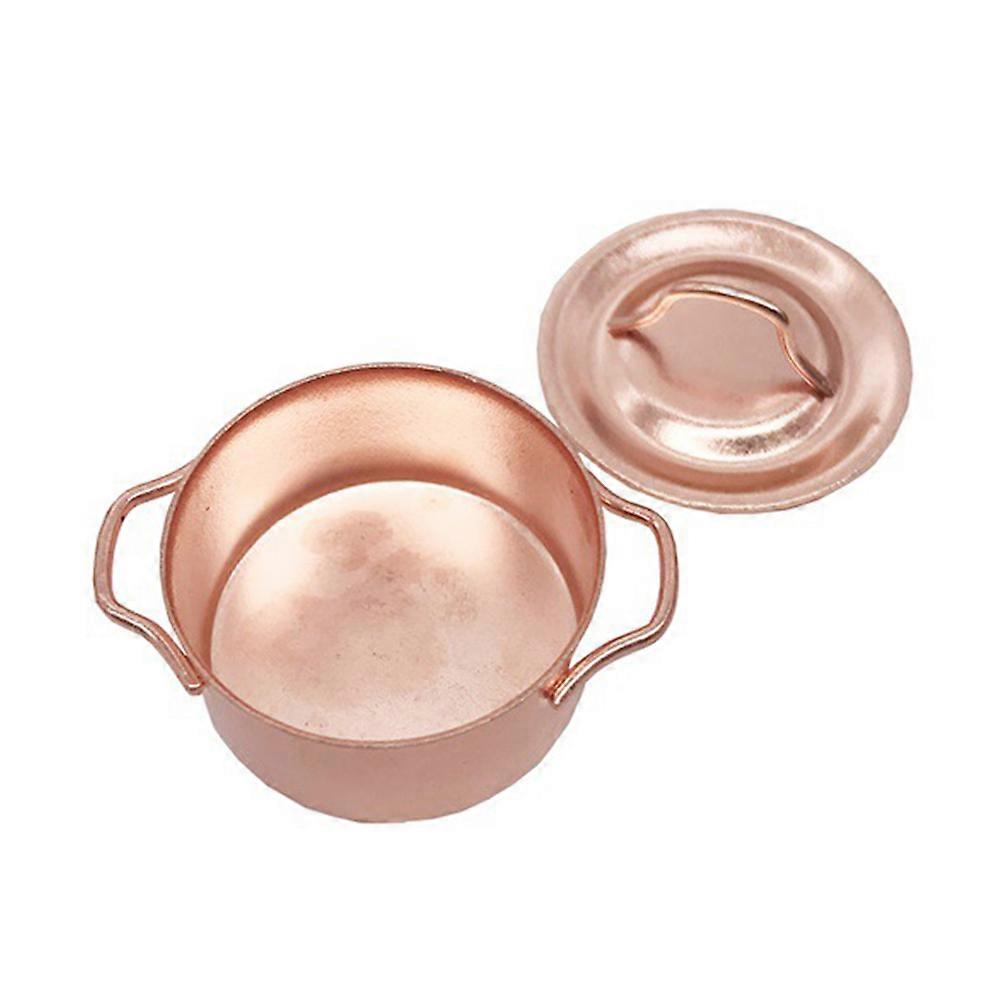 Miniature Kitchen Accessory for Dollhouse Pretend Play – Realistic Cookware Model for Home Decoration with Flowerpot Design
