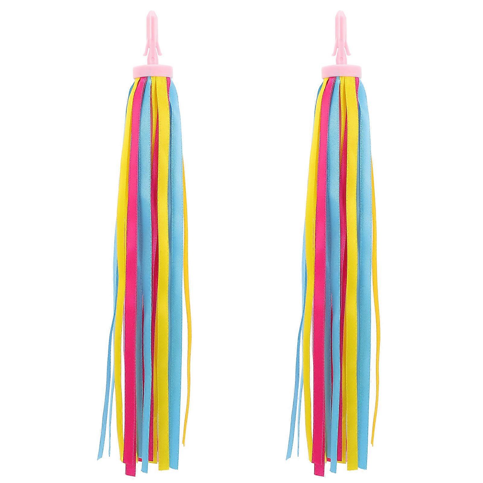 Kid's Bike Tassels High-density Polyester Material Wind Dance Bicycle Accessories 1 Pair