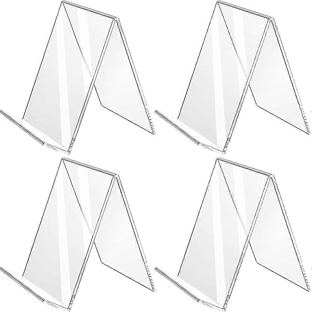 4pcs Acrylic Display Stand, Slanted Design for Desktop Use, Suitable for Menus, Documents and Advertisements