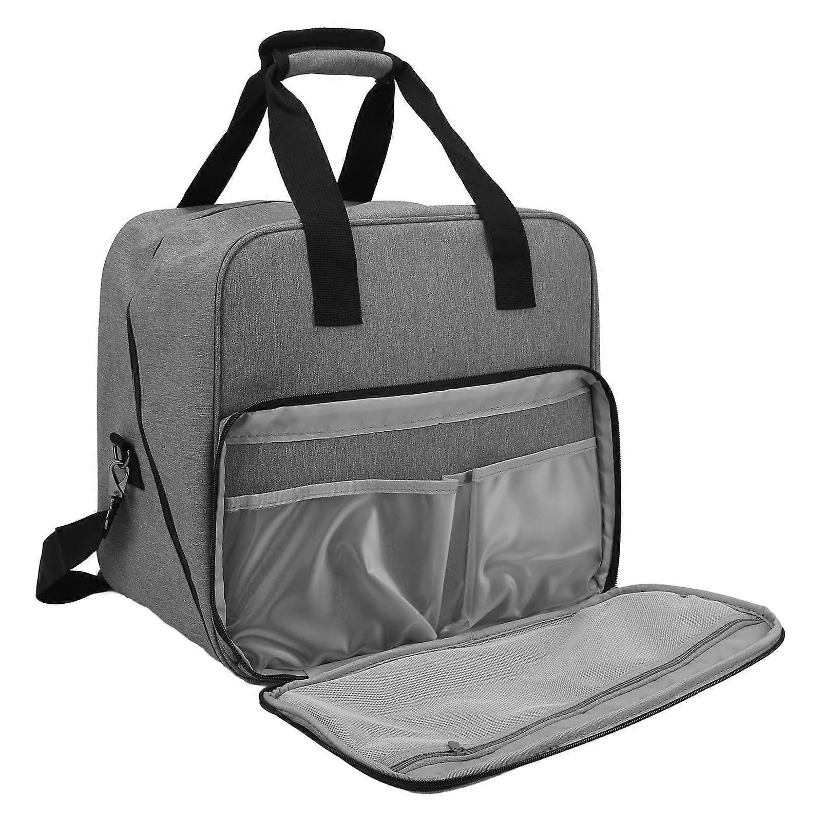 Sewing Machine Carry Bag with Multiple Pockets, Large Capacity (Grey)