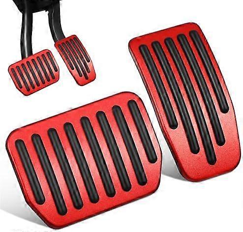 Car brake pedal cover: The clutch pedal pads feature a bright red color and modern design that adds a touch of sophistication to your vehicle's interi