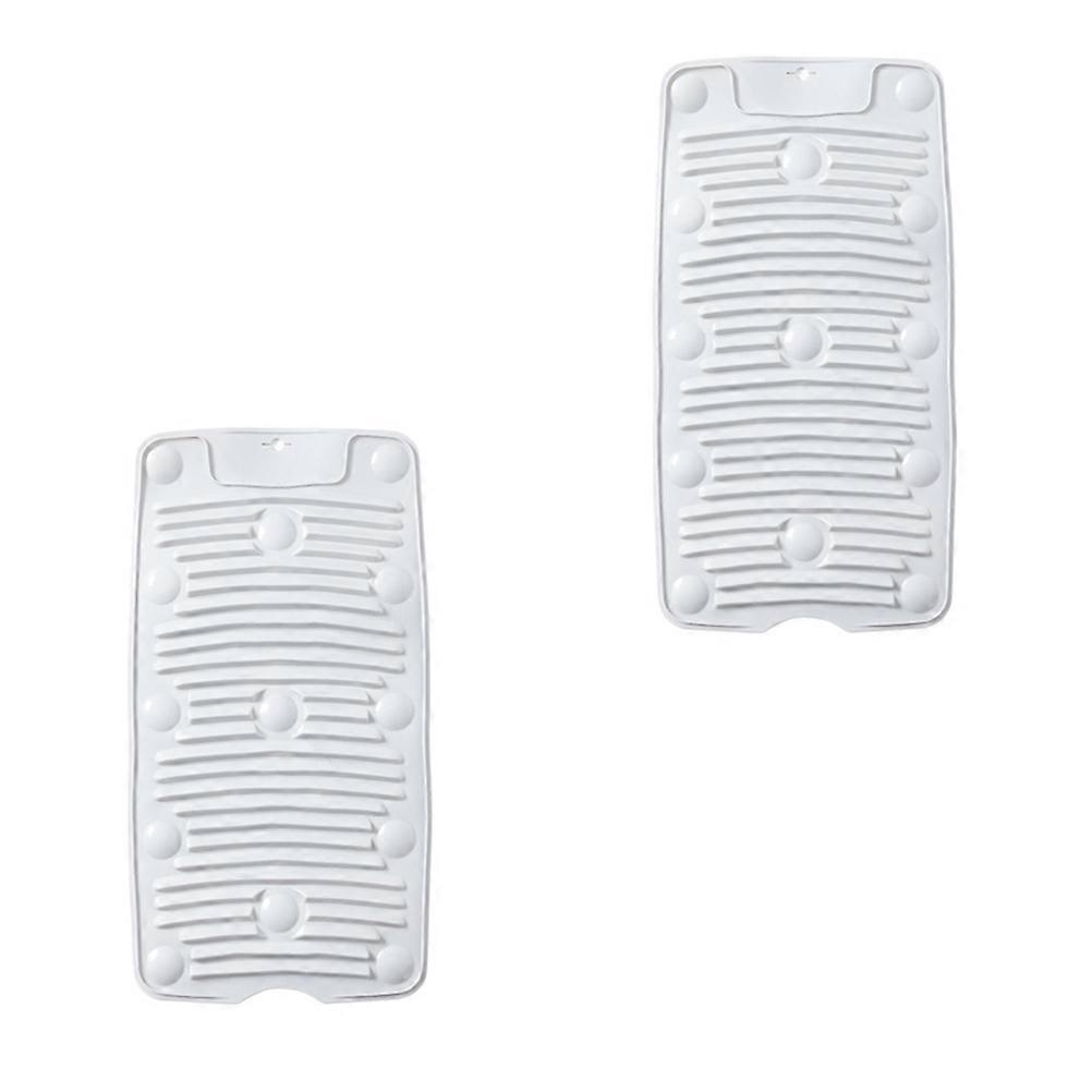 Washboard For Hand Washing Clothes Practical Travel Use Grey PVC Material 2Set