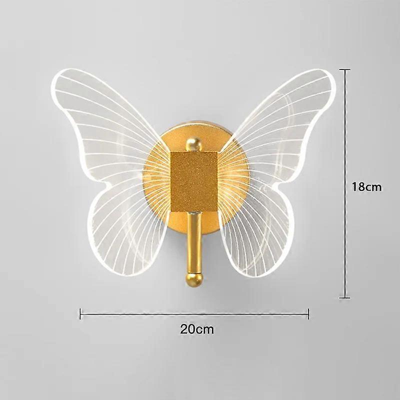 Fluture Led Lampă de perete modernă fluture transparent Lumină de perete Camera de zi Fundal dormitor Acrilic Decorațiuni pentru casă Aplice