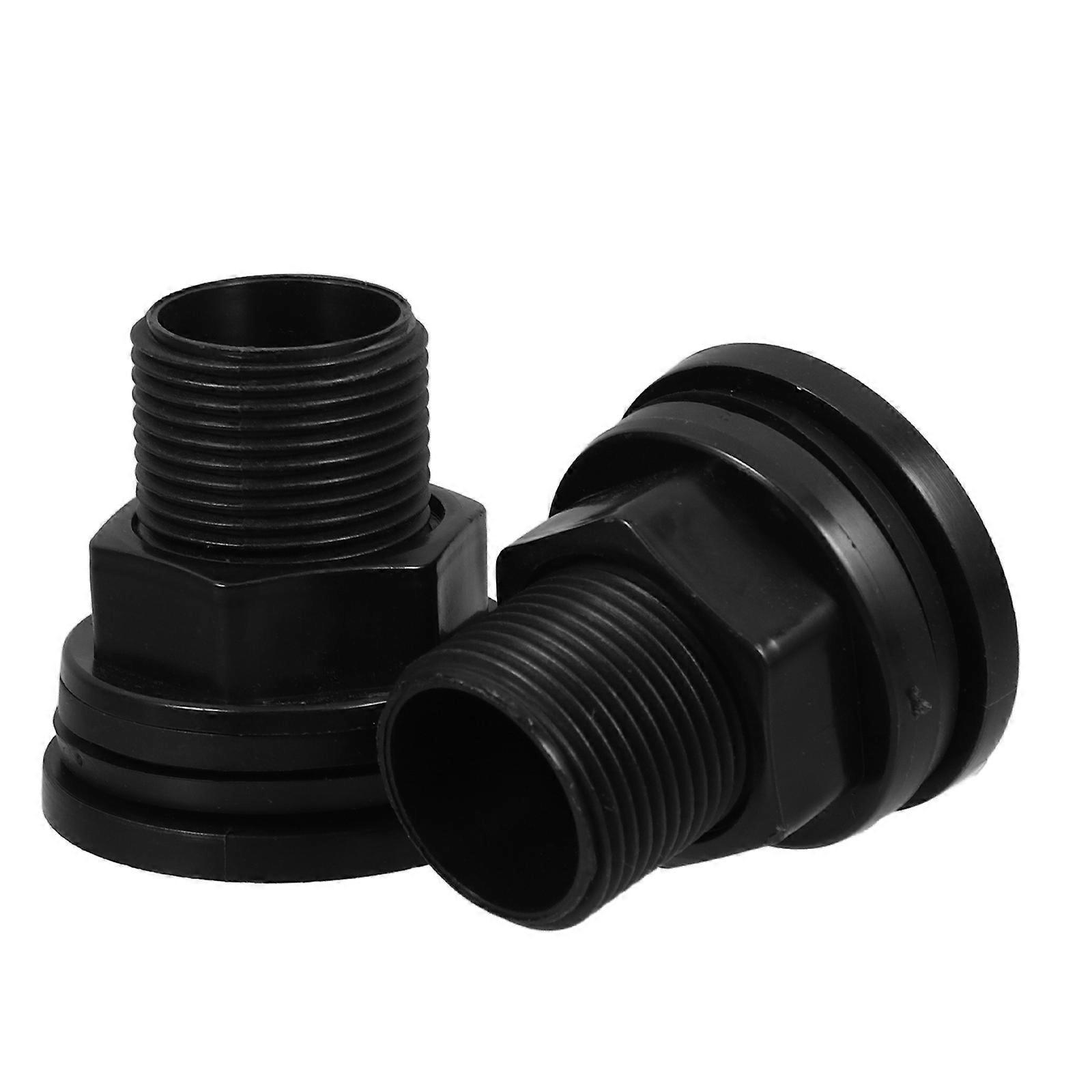 2pcs Connectors for Water Tanks, Rain Barrels, Aquariums & Pools – Easy Installation, Fine Thread Design for Secure Connections
