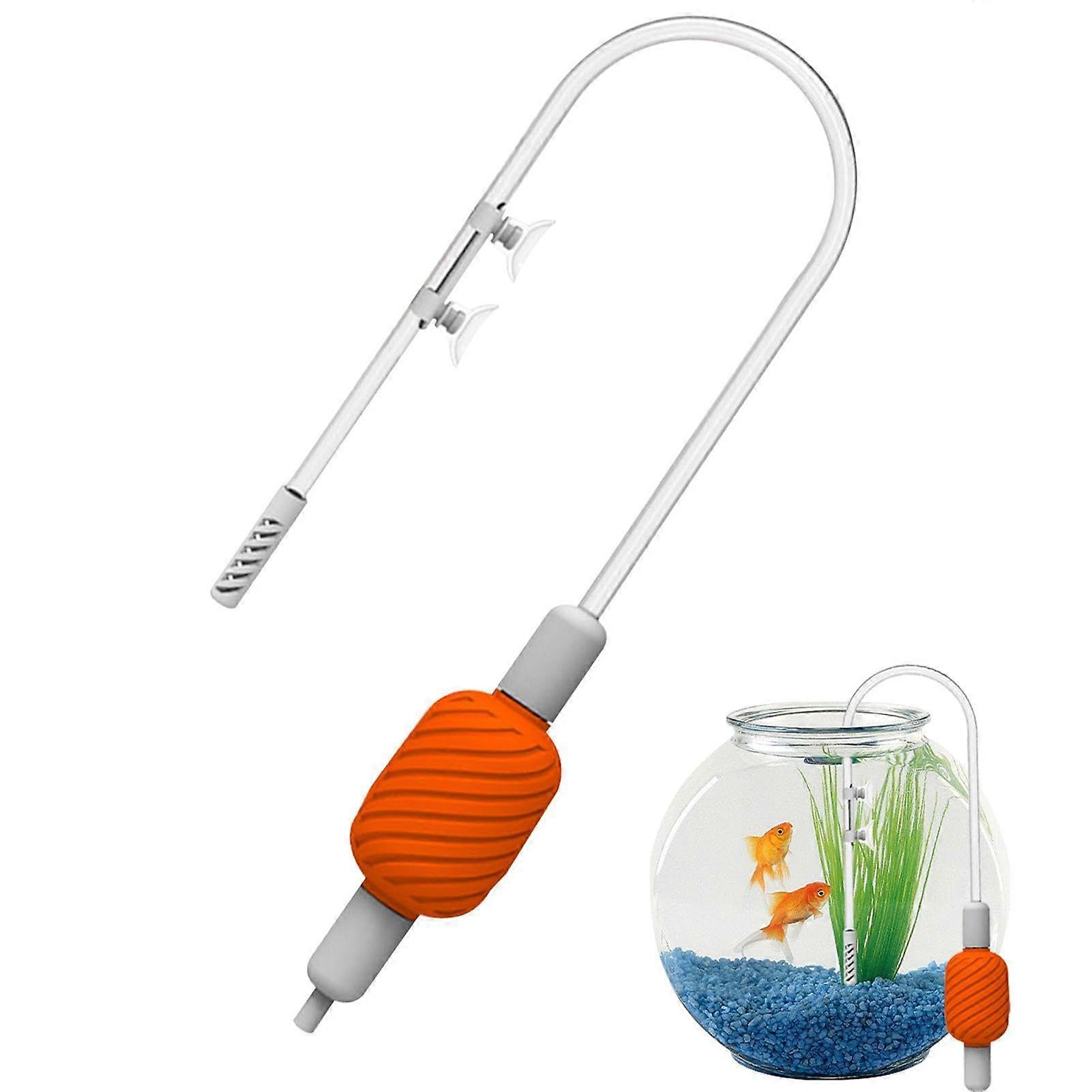 Aquarium siphon, manual water changer for aquariums, hand vacuum for aquariums, aquarium siphon with TPC hose, antisuction net for water circulation