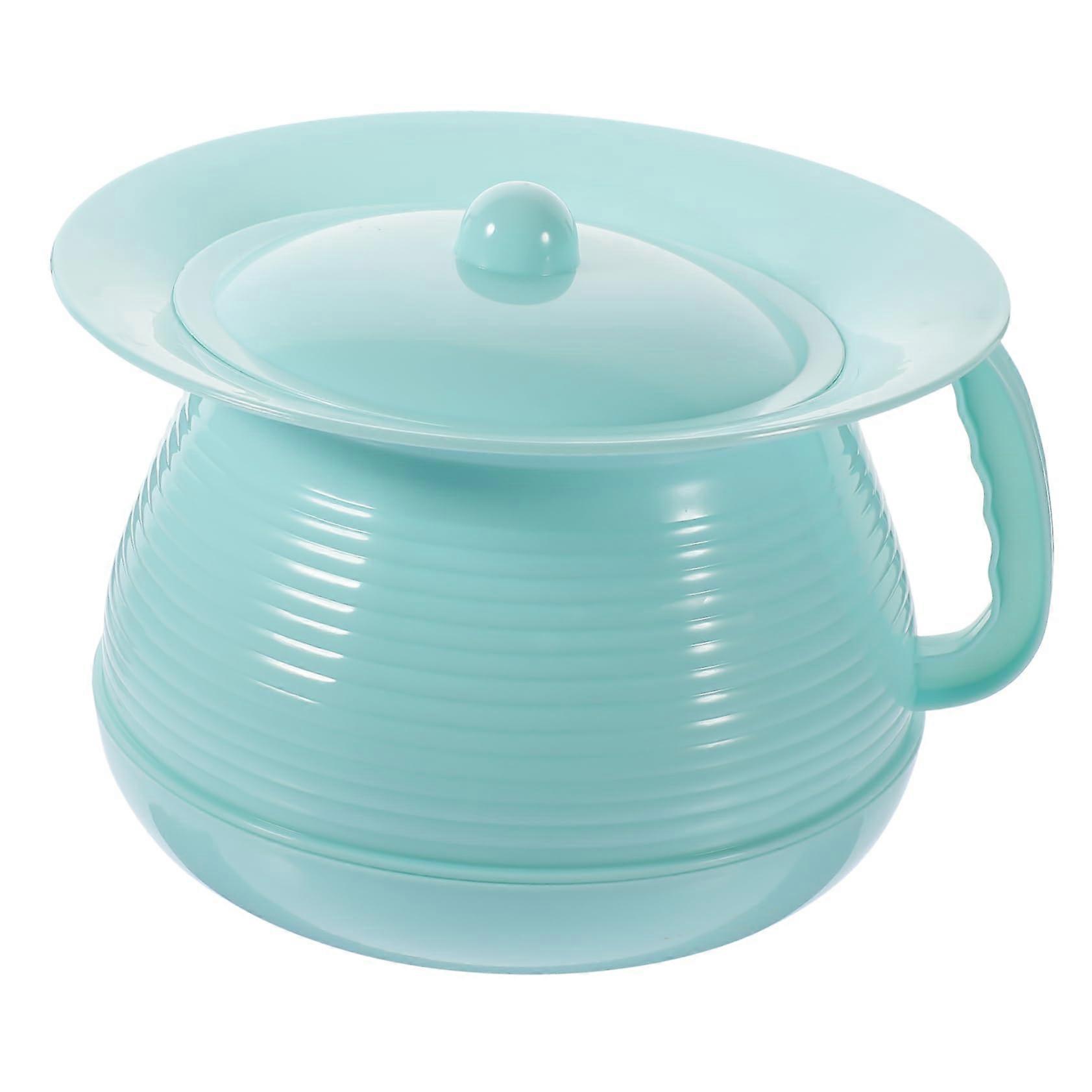 Portable Urinal with Lid for Home Night Pot for Disabled and Seniors Compact and Lightweight Urinal Pot Nordic Blue for Use at Home and in