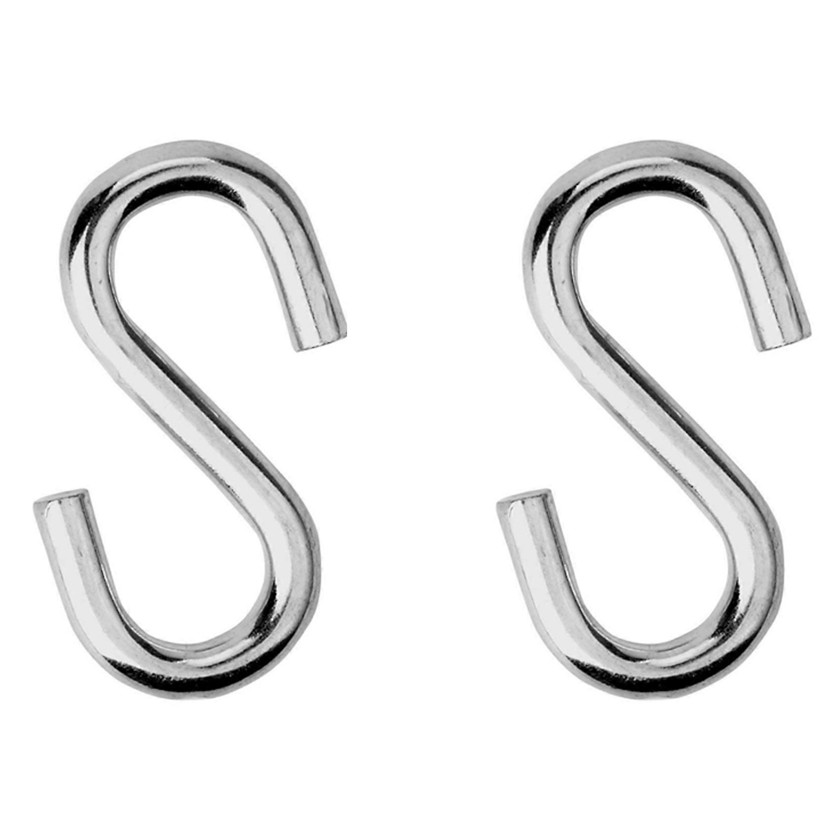 Heavy Duty S Hooks Ultra Thick Hammock S Shaped Hooks Galvanized Utility Hanger, Pack of 4