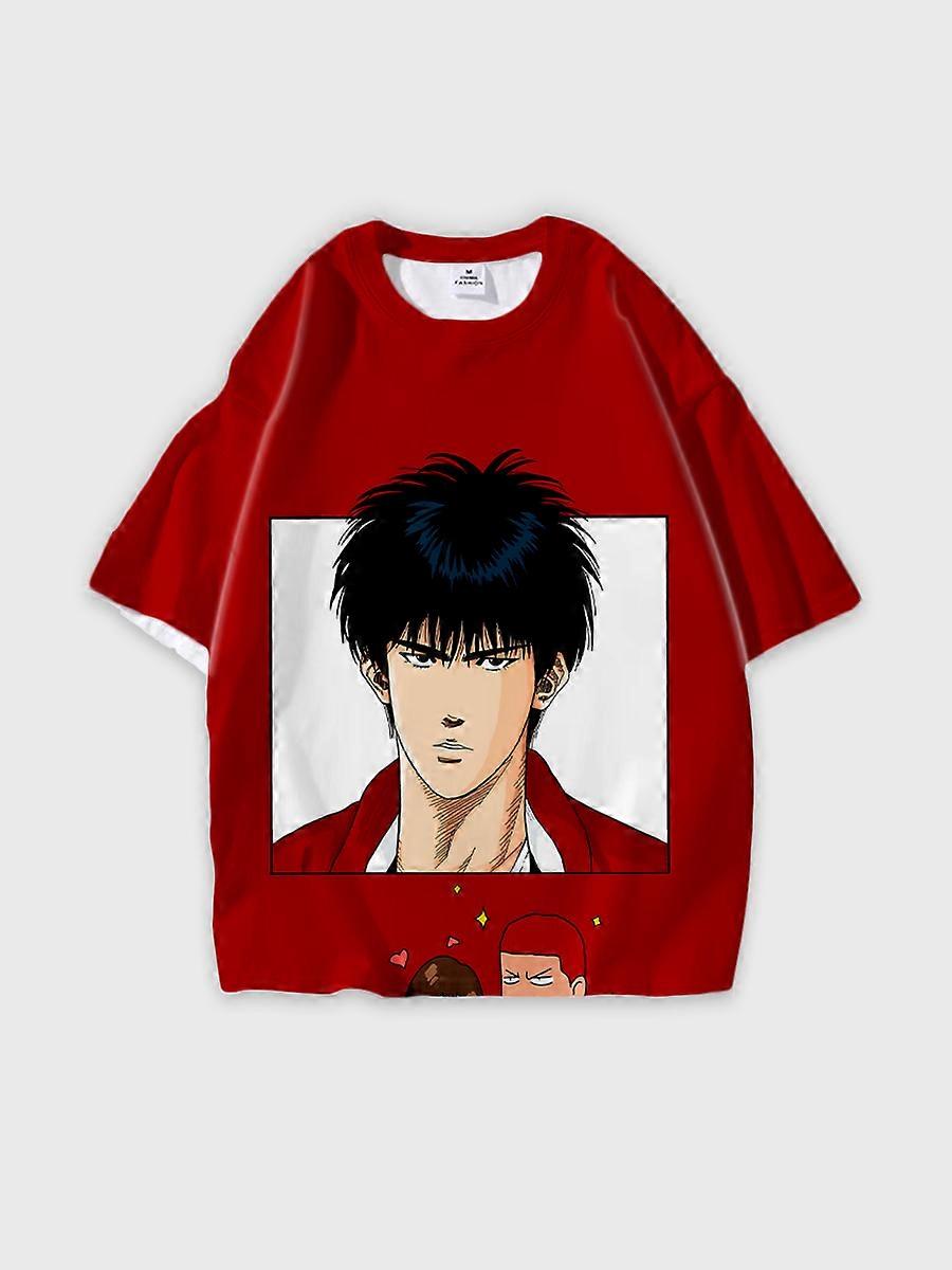 T-shirt round neck Role Pattern loose short sleeve C2816