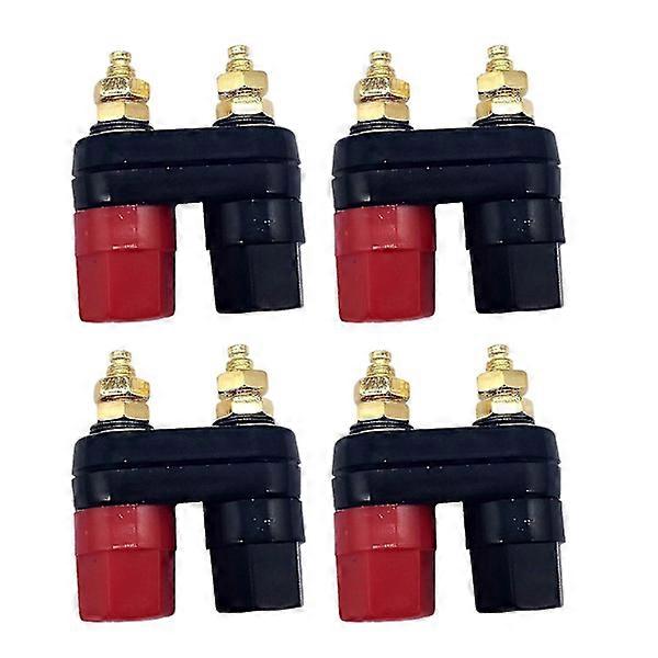 4pcs Banana Plug Binding Post Terminal Connector Socket Double Female Banana Plug Yo