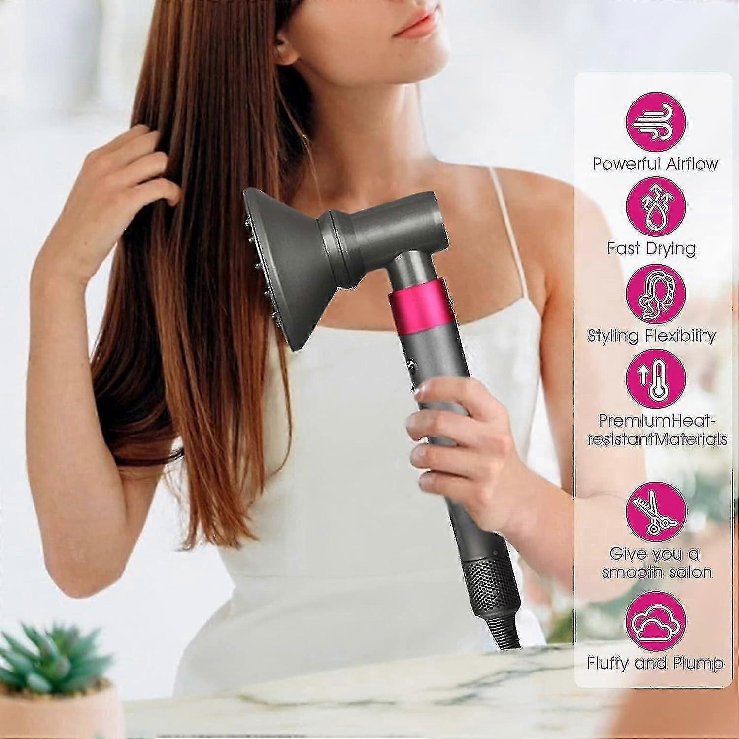 Diffuser And Adaptor For Dyson Airwrap Styler For Airwrap Styler Into A Hair Dryer Combination, 1.0 Count