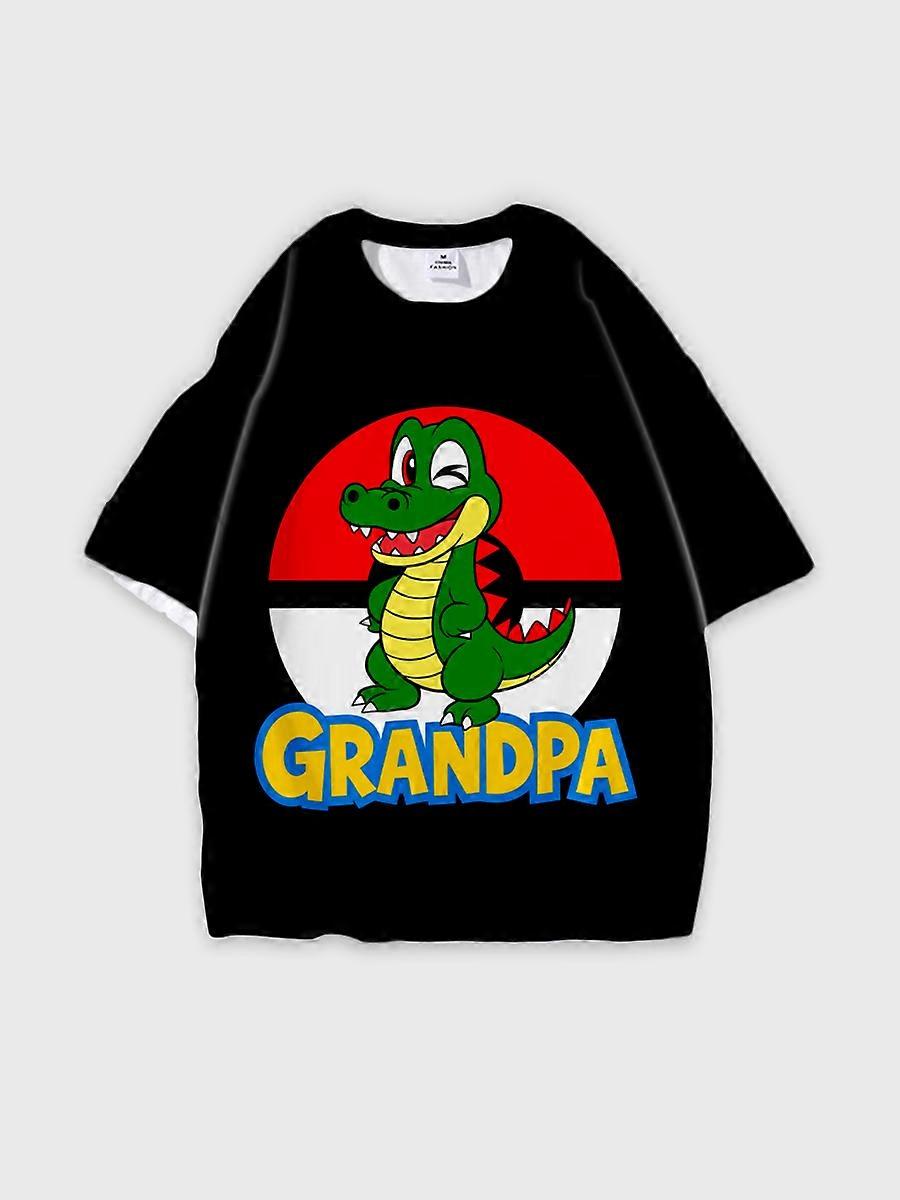 T-shirt round neck Cartoon Pattern loose short sleeve E1425