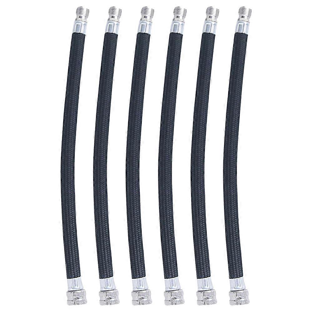 6pcs Portable Bike Pump Hose Extension Pipes Replacement Air Pump Attachments for Road Bicycles