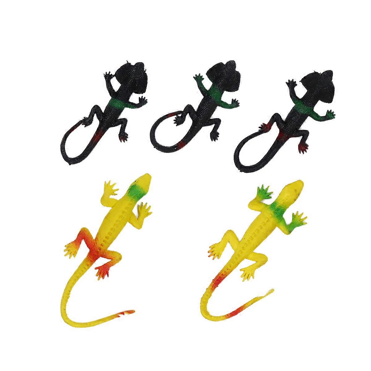 Colorful Lizard Figures 5Pcs Realistic Toy Set For Kids April Fool's Day Fun Activities