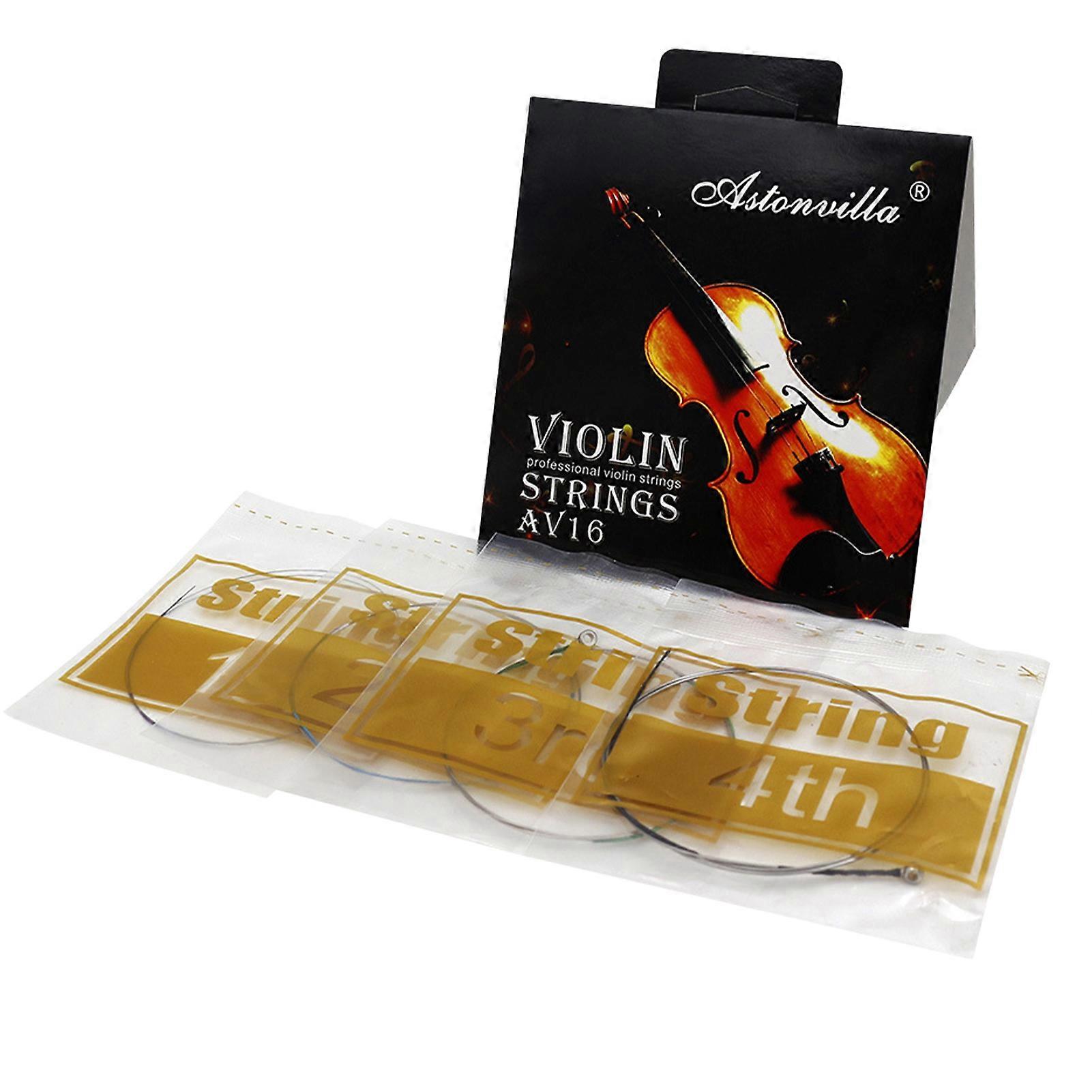 4 Pcs Violin Strings Uniform Tension Universal Steel Strings Professional Violin Replacement Accessories