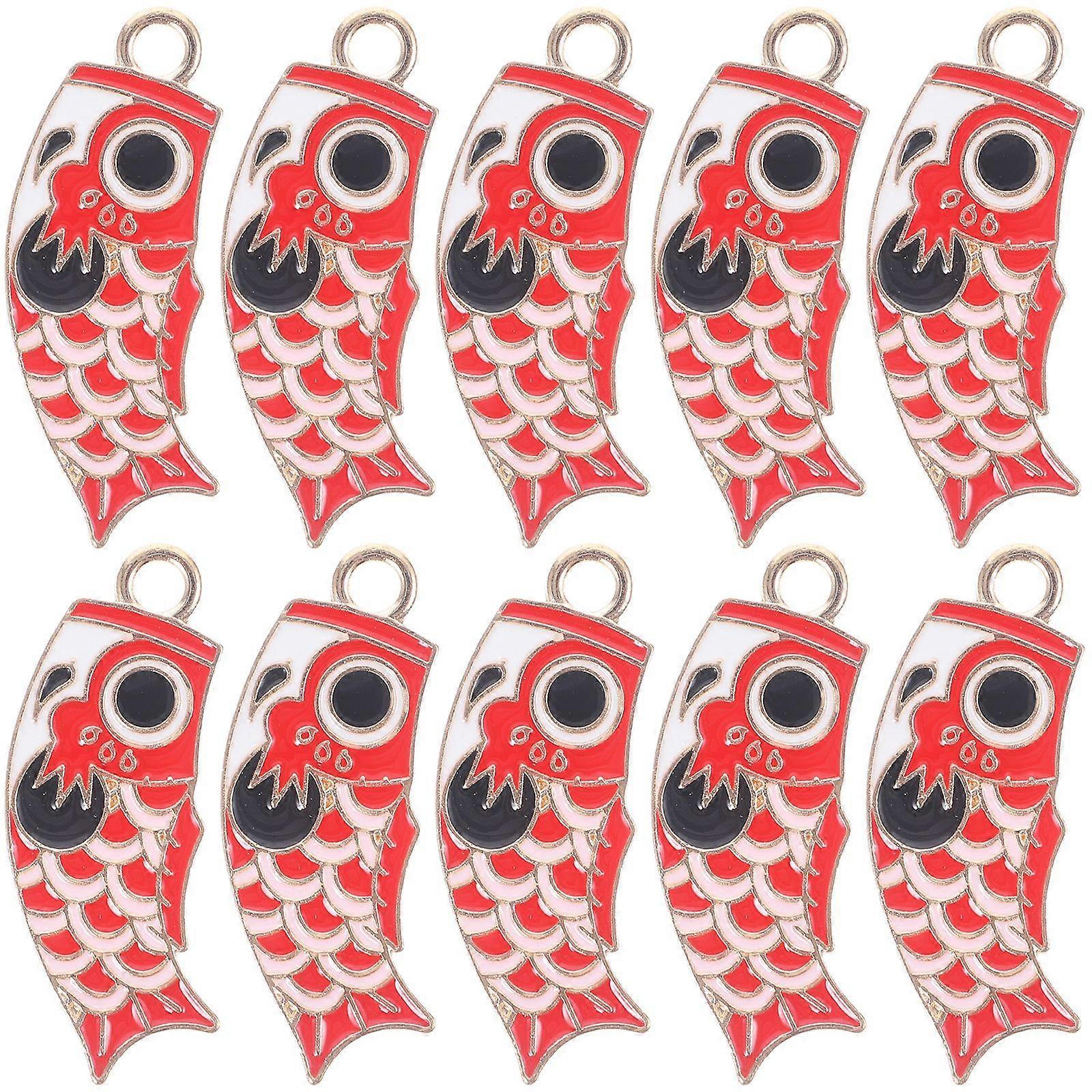 10buc DIY colier farmece bijuterii realizarea pandantive crap model pandantive drăguț crap