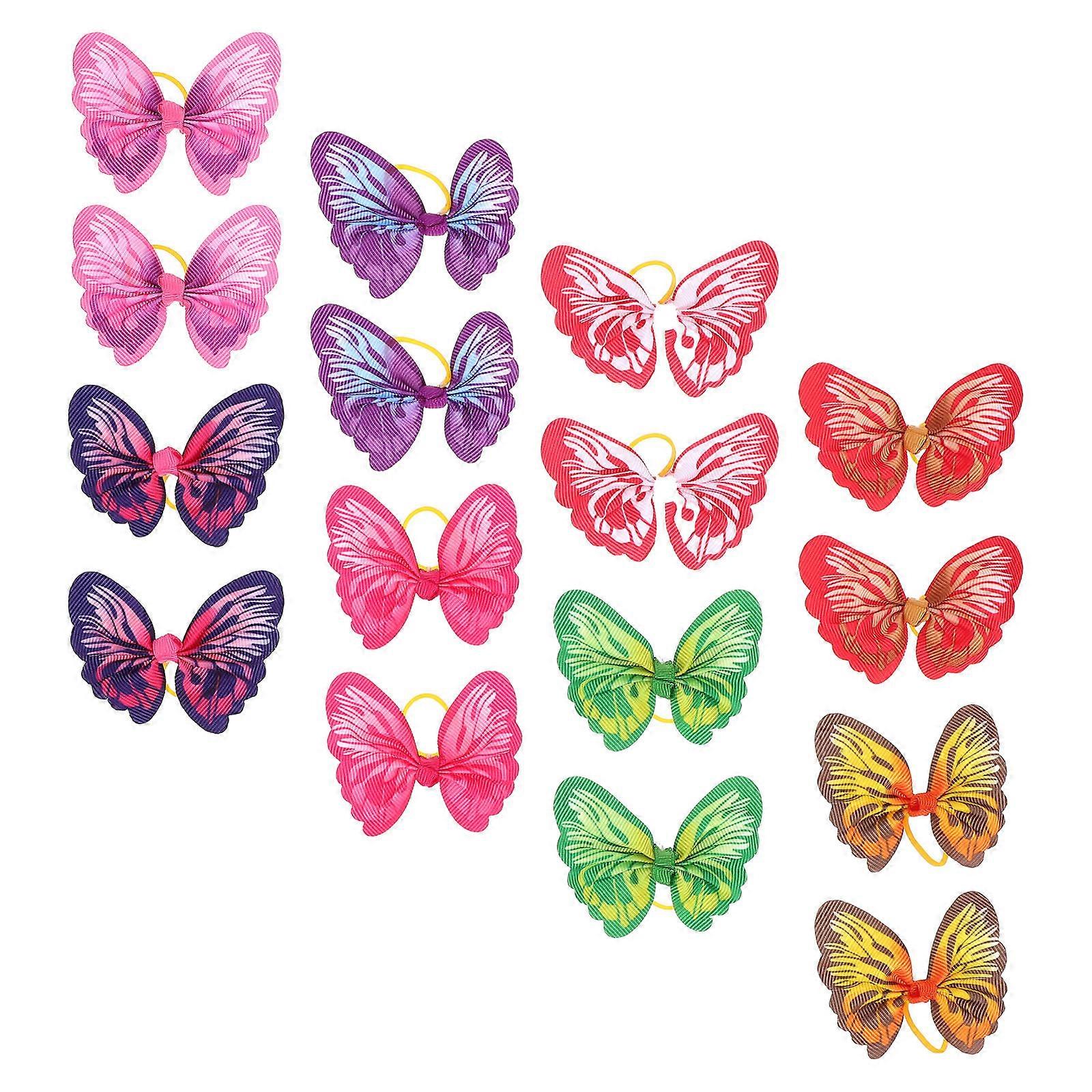 Mixed Style Dog Hair Bands 16Pcs Suitable For Dogs And Occasion Of Party With Functional Hairstyle Features