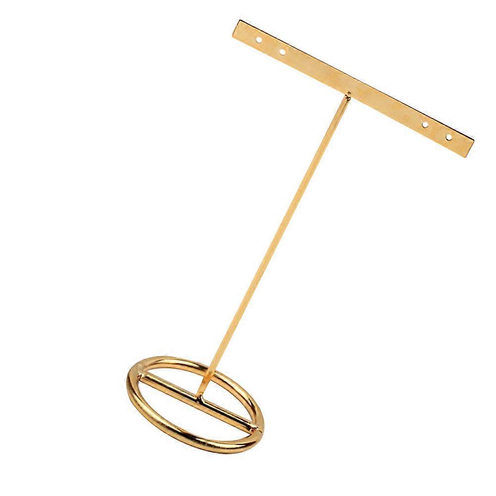 T Shaped Earring Display Stand for Jewelry Organizer in Golden Color with Stable Weighted Base Metal 6 x 4.3 Inches