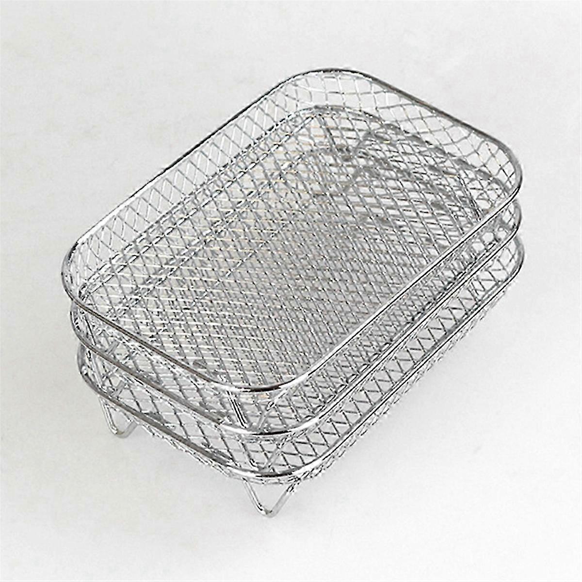 13-Piece Air Fryer Oven Set with 3-Tier Stackable Grilling Rack for Home Use 19x13cm