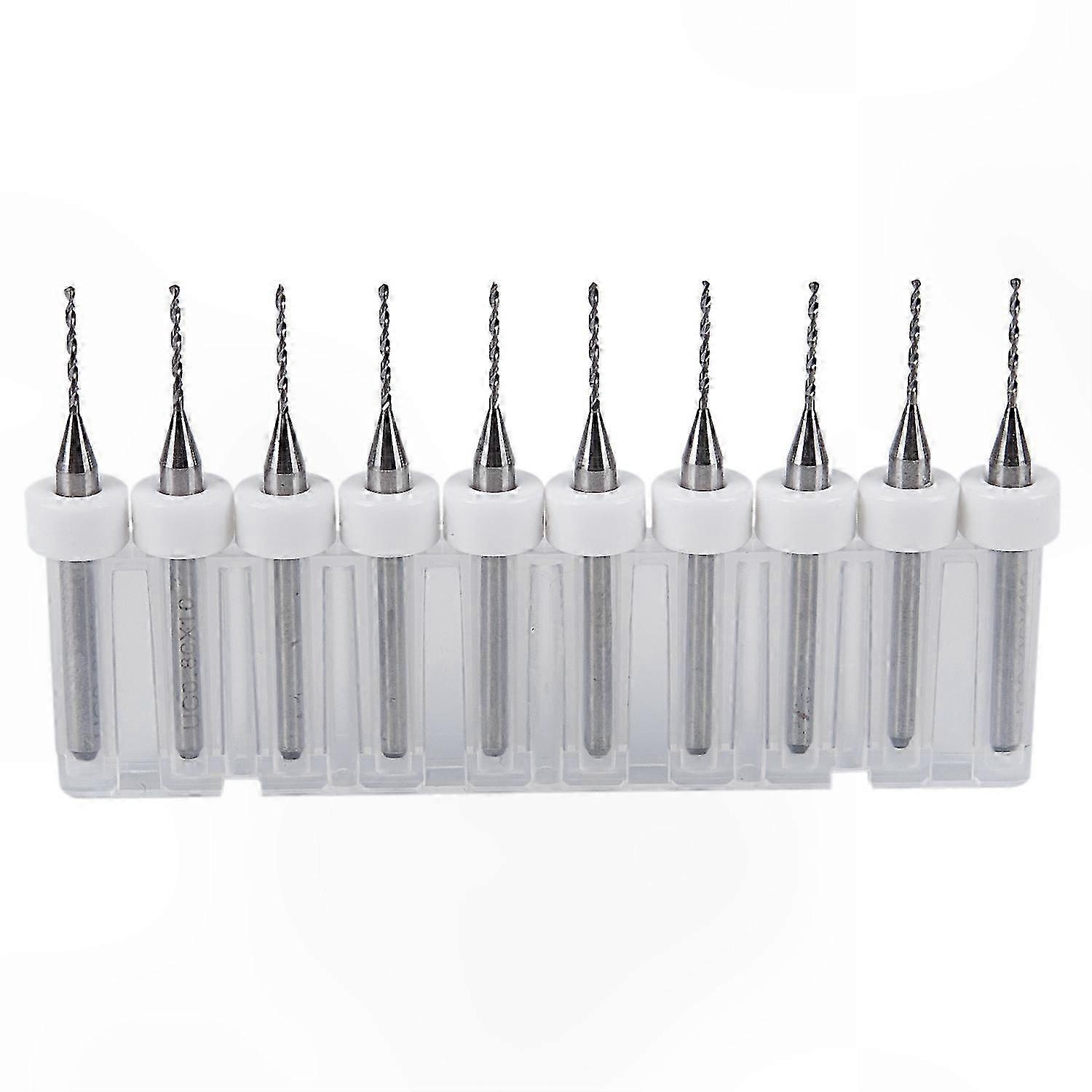 10-Piece Set Carbide PCB Drill Bits for Circuit Board Precision Tools