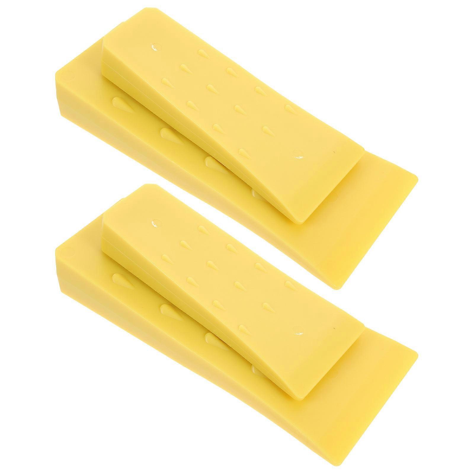 Durable Plastic Wedge Spiked Felling Wedge Logging Supply Tree Cutting Supply Wood Cutting 4Pcs Yellow