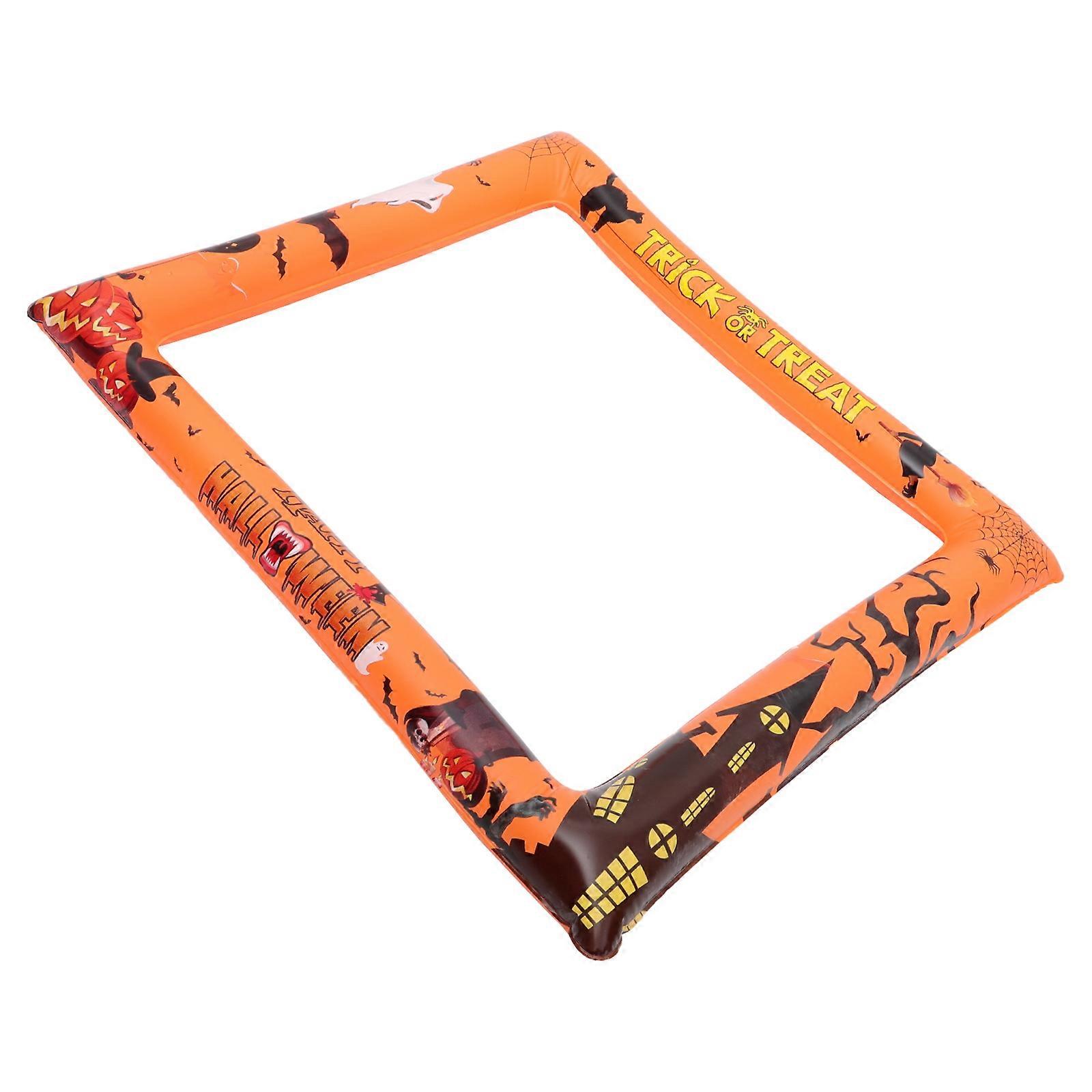 Inflatable Photo Frame Prop For Halloween Party Decorations Assorted Color 75X65CM 1Pack