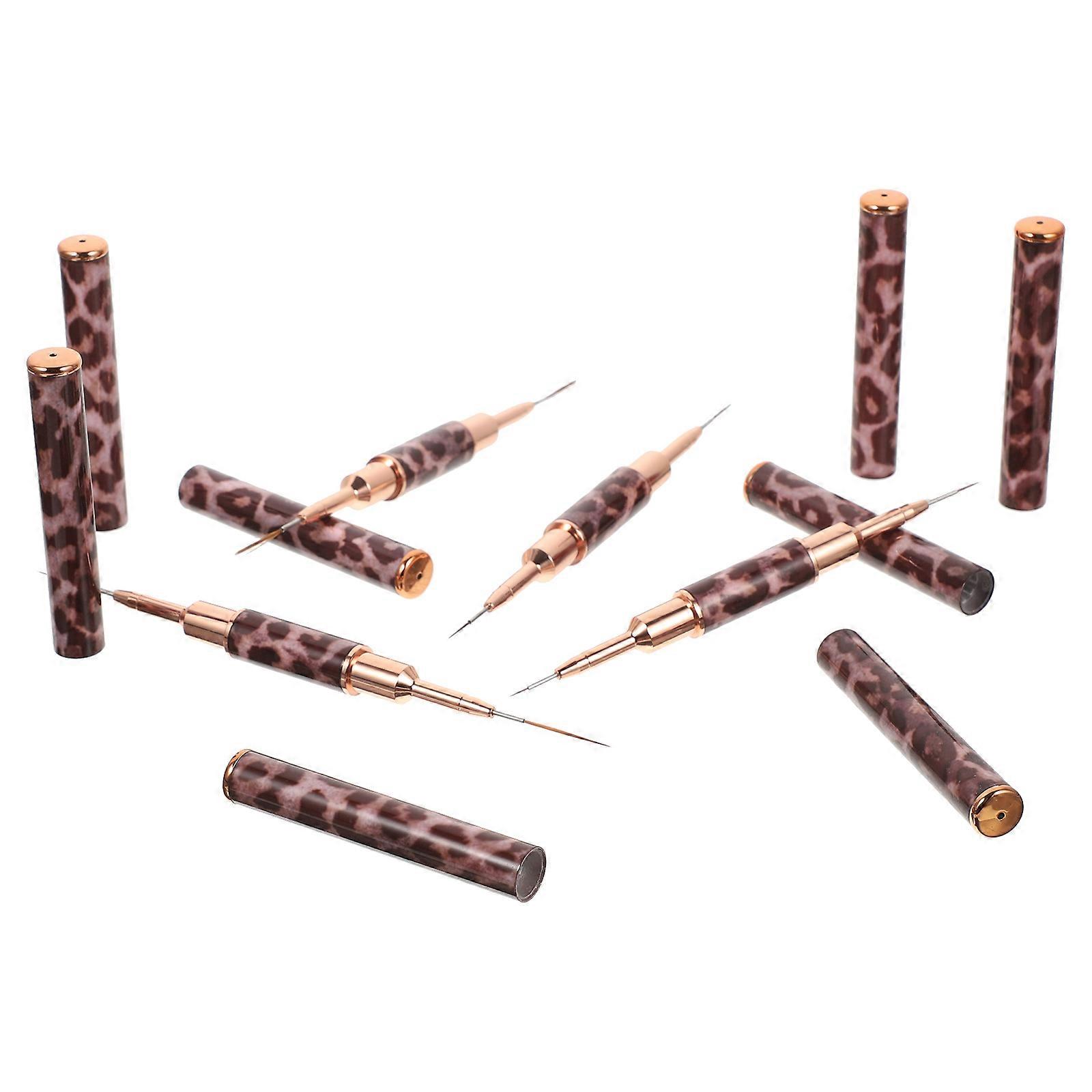 4Pcs Double Ended Fine Nail Art Brushes For Home Use Featuring Small And Pointed Heads Ideal For DIY Painting And Drawing Nails