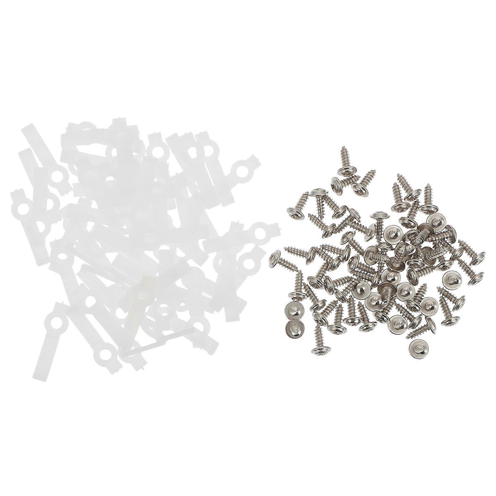 Rope Fixing Bracket Clips For Users DIY Projects 2.2X0.5X0.2CM White 100 Sets