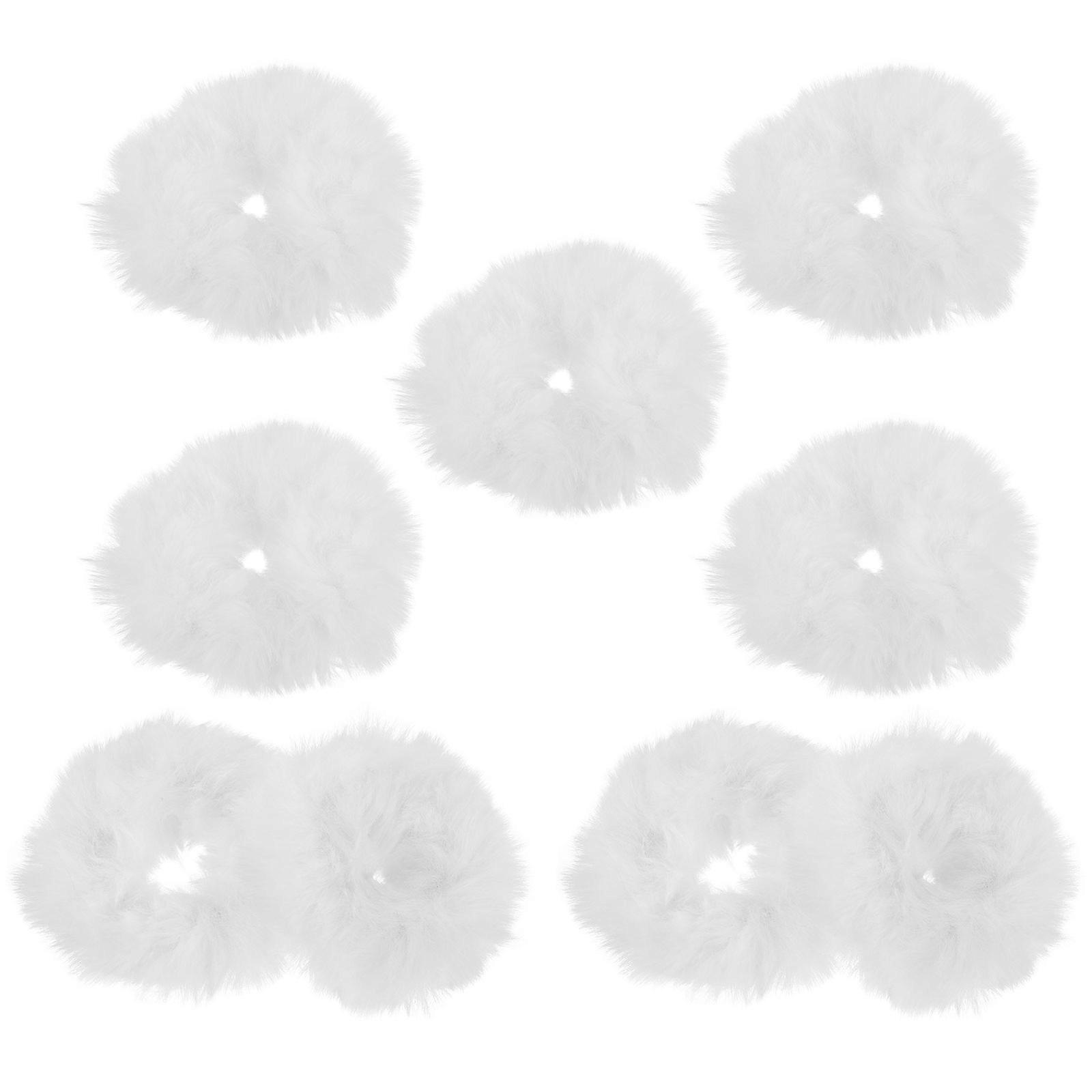 Here's a refined and professional product description based on the title you provided:
**10pcs Elastic Furry Hair Ties for Women – Soft, Stretchy