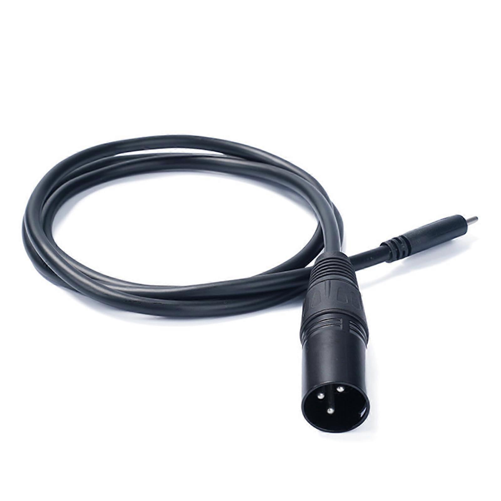 USB TypeC to XLR 3 Pin Male Microphone Cable Balanced Sound Cable for Mixers and Amplifiers