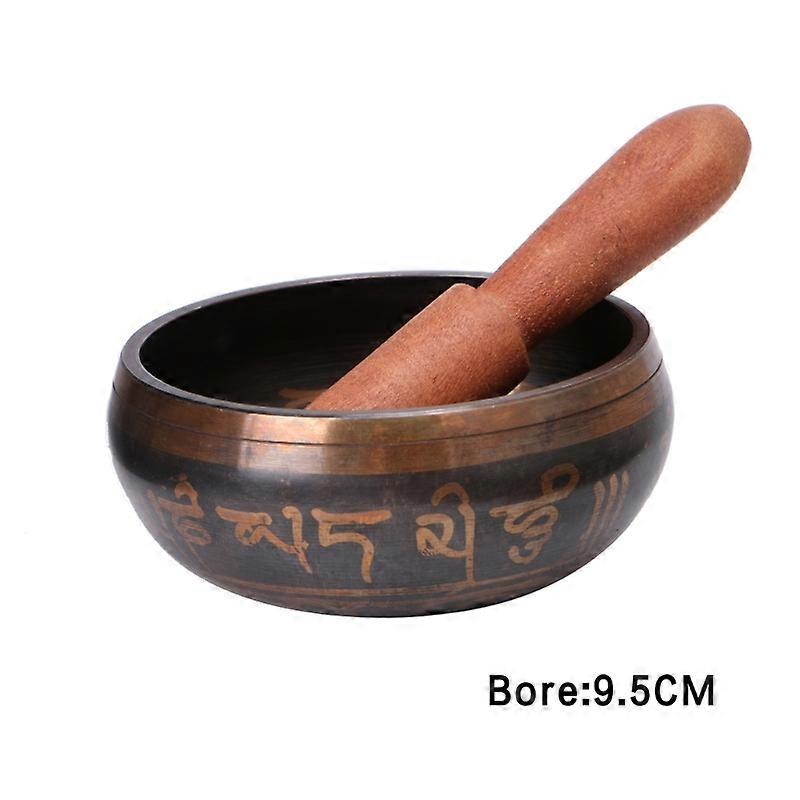 53CA Tibetan Buddhism Sound Bowl Hand-Hammered Yoga Copper Chakra Theme Meditation Gift