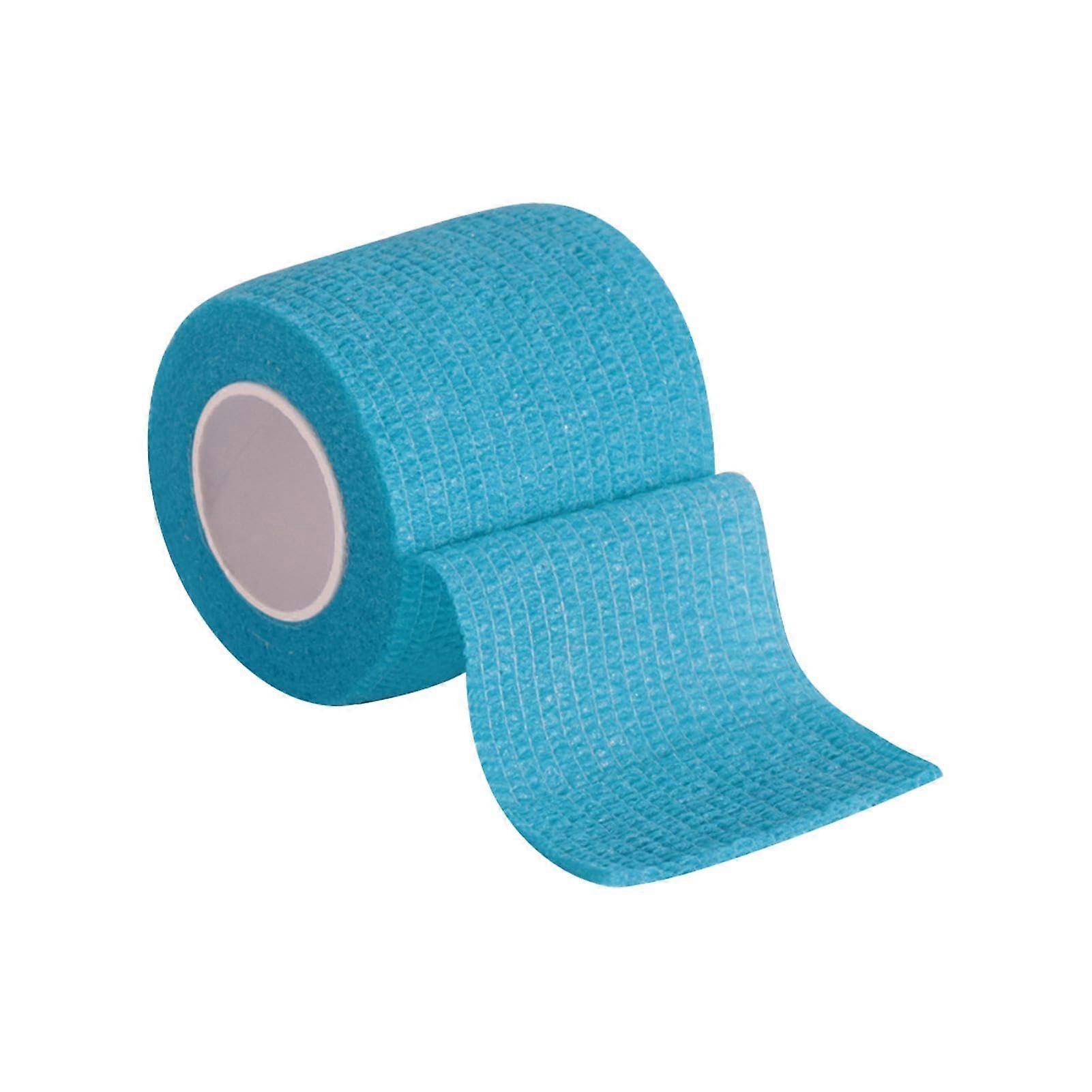 Self-Adhesive Bandage Wrap - Colourful 5 Cm X 4.5 M Elastic Bandage for Wounds, Ankle, Elbow, Wrist, Knee Protection Himmelblau