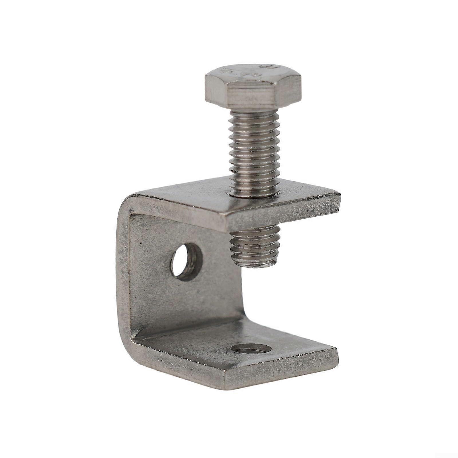 CClamp for Mounting U Clamp, Adjustable Positioning Screw, Silver (Pack of 1) 1Pcs