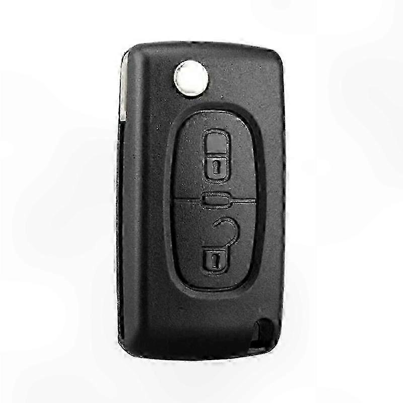2 Buttons Key Shell Compatible CE0523 Folding Flip Key for Peugeot 207 307 308 407 408 3008 5008 Citroen C2 C3 C4 C5 C6 C8 (2 Buttons, CE0523)