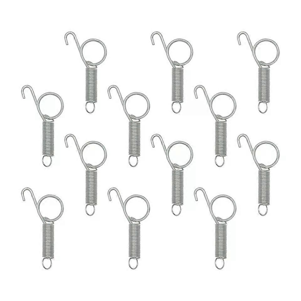 Spring-Latch Hooks, 12Pcs Stainless Steel Rabbit Pet Cage Door Spring Latch Hooks