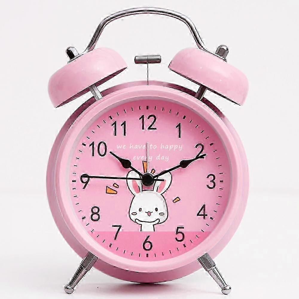 Metallisk 4-tums skrivbordsväckarklocka för sovrum och studentinredning