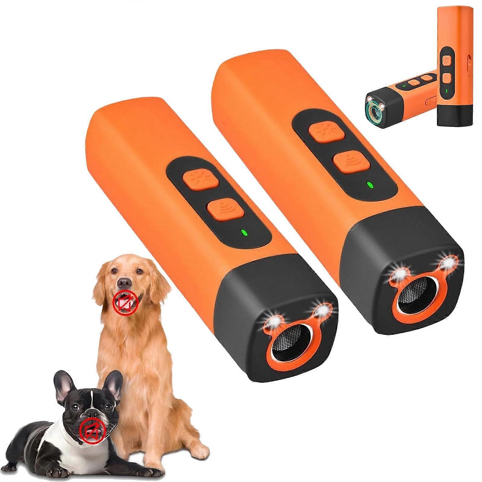 Barkshield Pro  AntiBarking Device for Dogs, 25 kHz with LED Flashlight (Orange x 2)