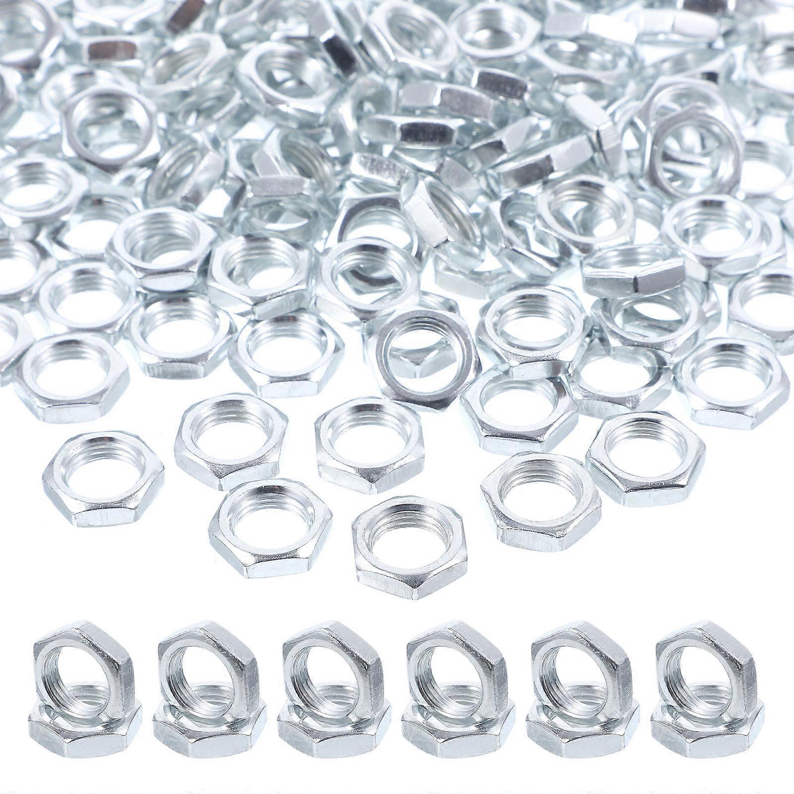 Silver Hex Lock Nut for Car Lighting Accessories 150pcs High Grade Iron Durable Smooth Surface