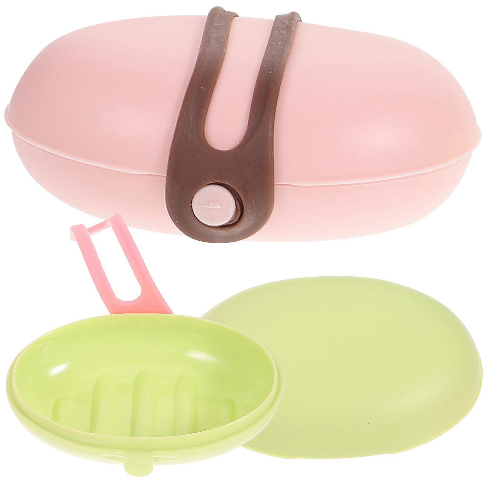 Bathroom Soap Box Storage For Men And Women Featuring Drainage Function In Assorted Colors 2Pcs