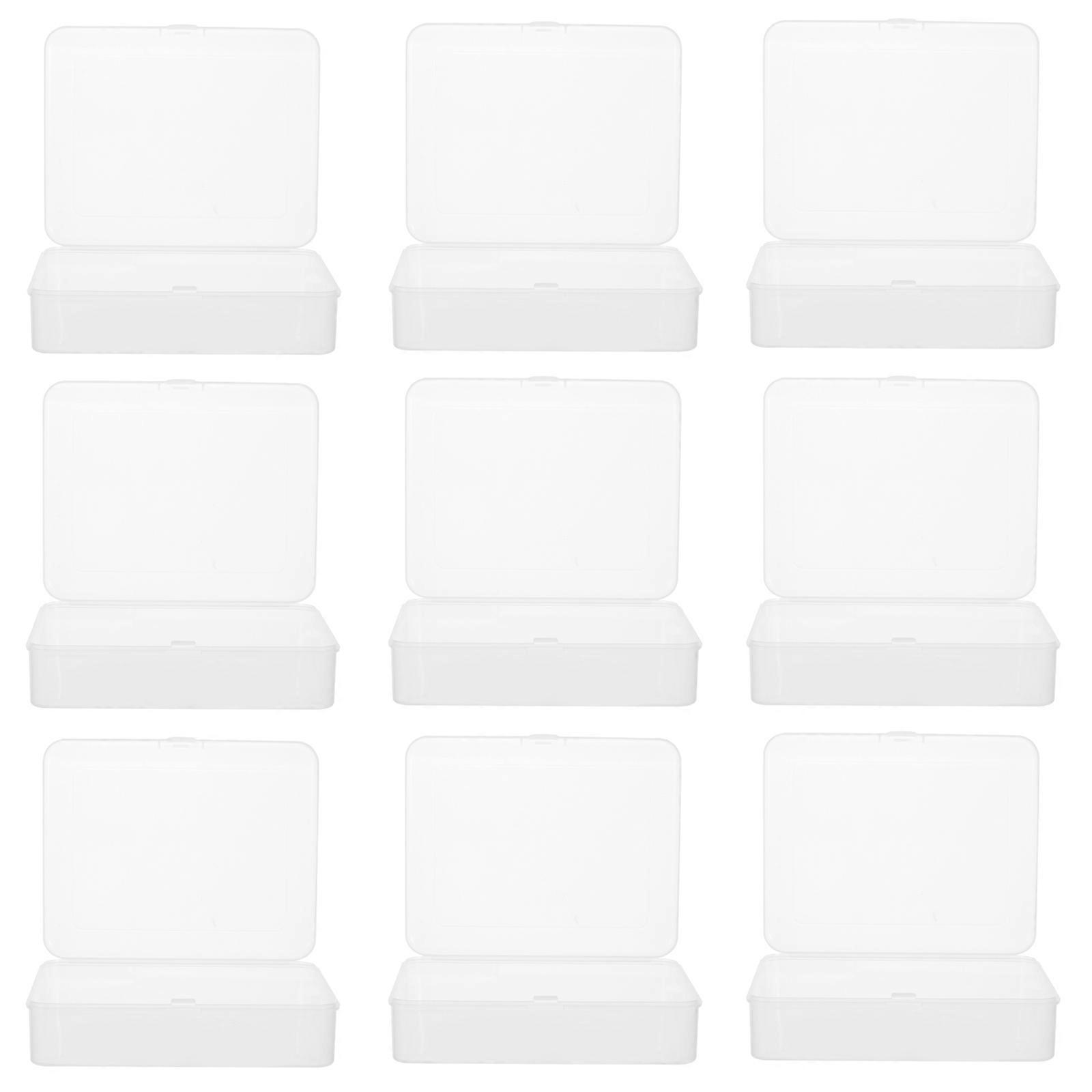 Hinged Lid Storage Containers 12Pcs Storage Cases Durable And Practical For Craft Organization And Desktop Use