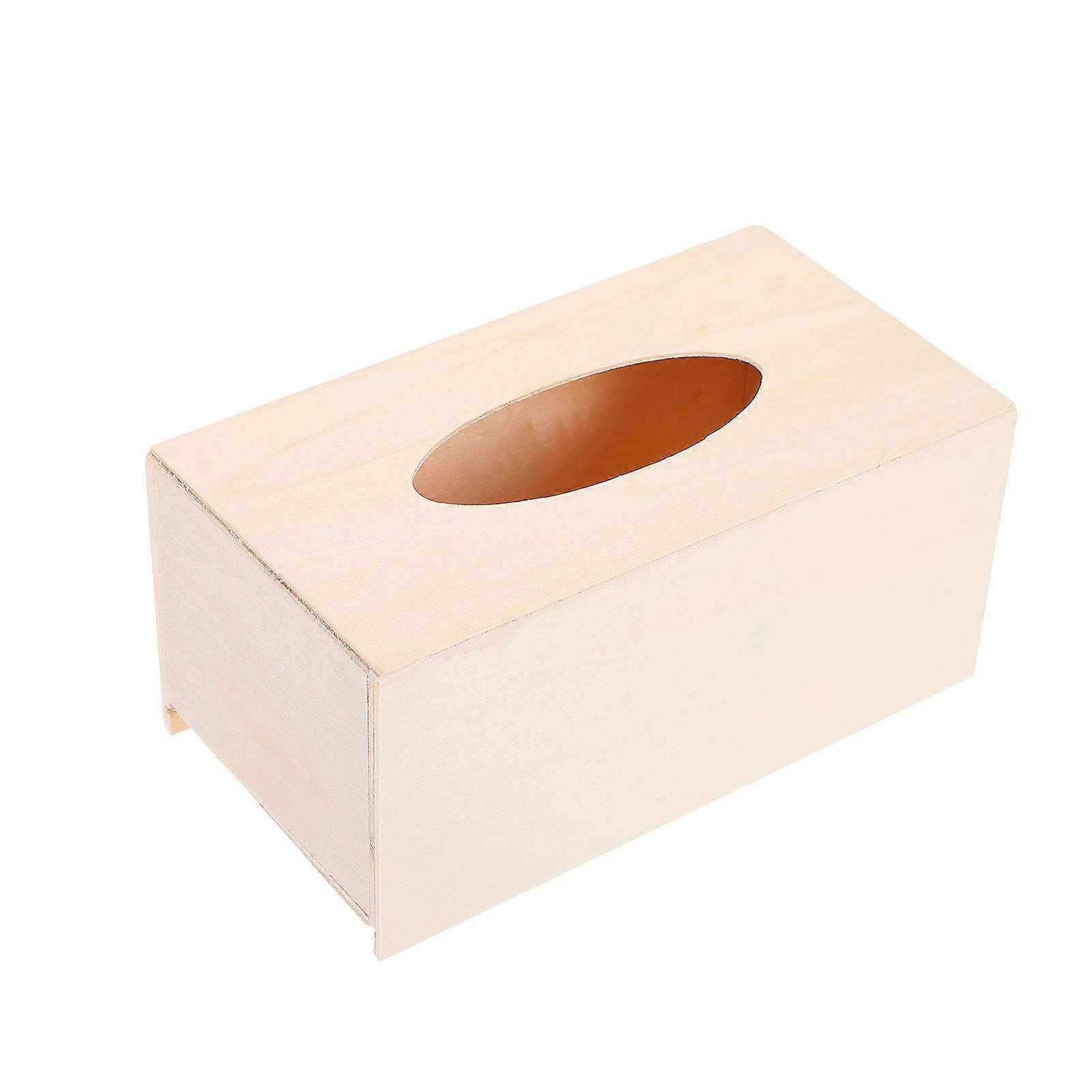 Khaki DIY Tissue Boxes for Kids Playing Made of Plastic 2pcs Lightweight and Portable