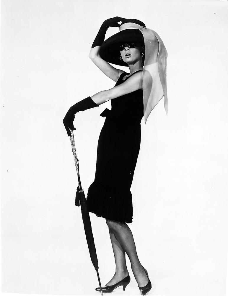 Audrey Hepburn Posed in Black Drfess Poster
