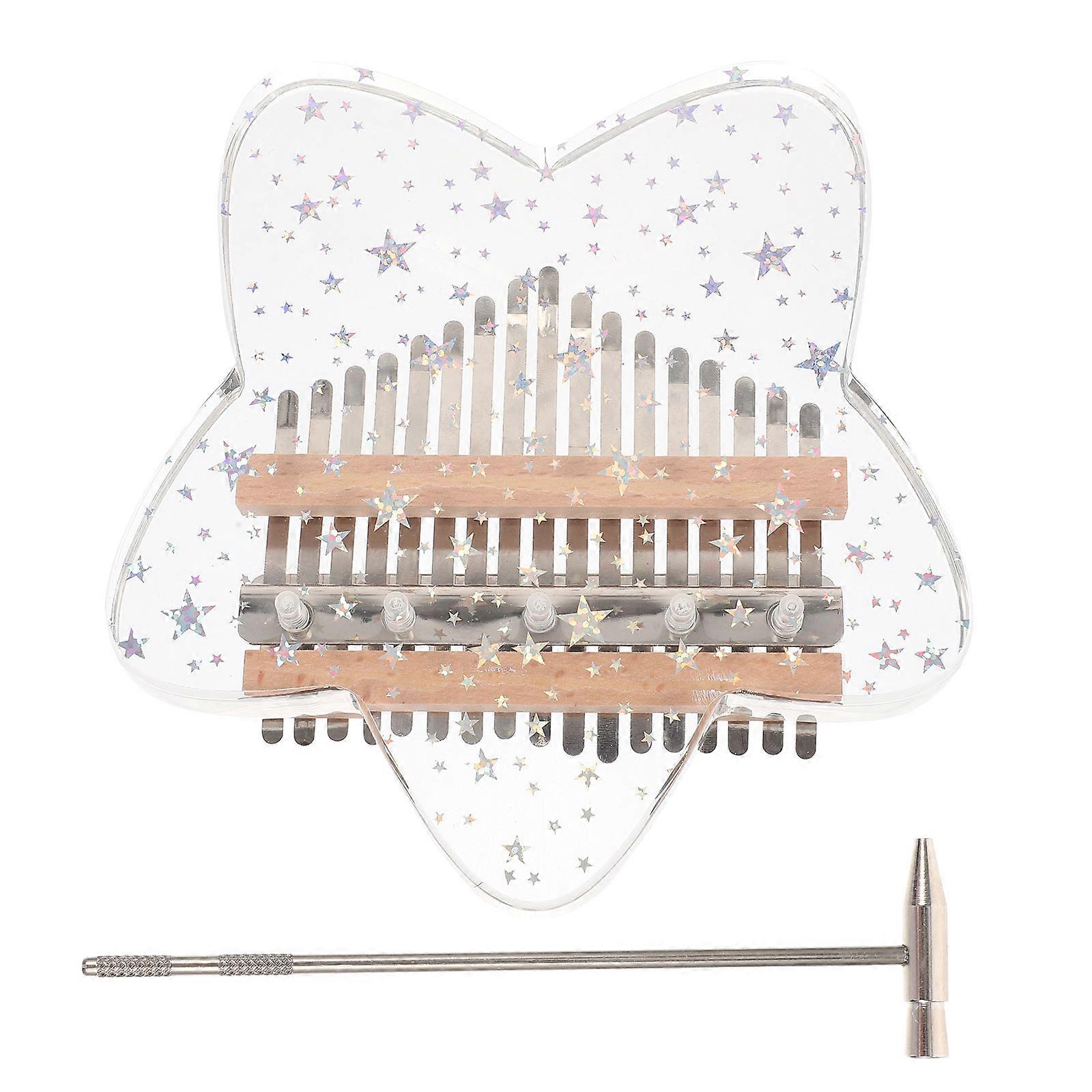 Kalimba Mini Thumb Piano 17-Tone Portable Music Instrument for Music Lovers and Beginners Assorted Color Portable 1 Set